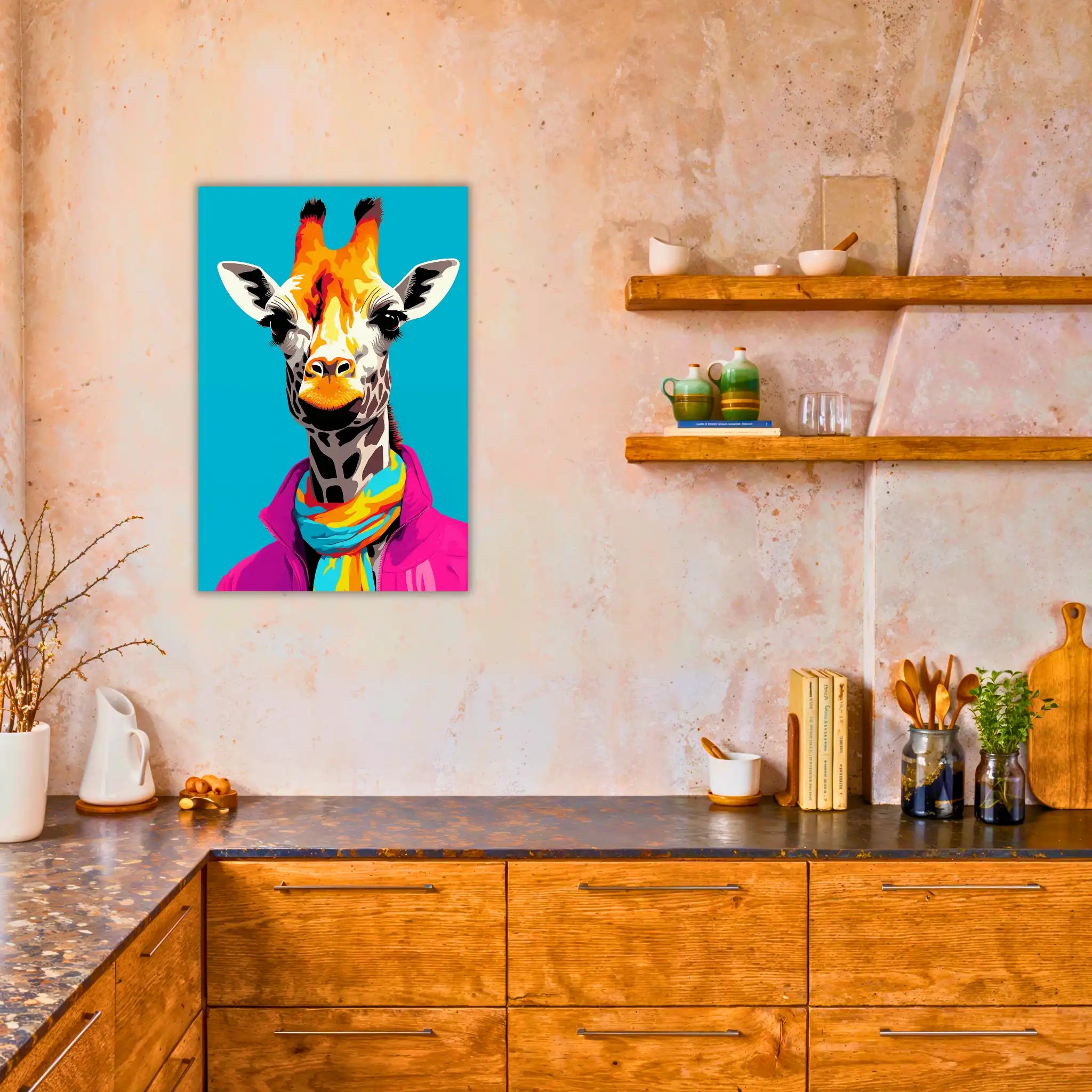 tableau-girafe-pop-art-dans-la-cuisine | DreamWay