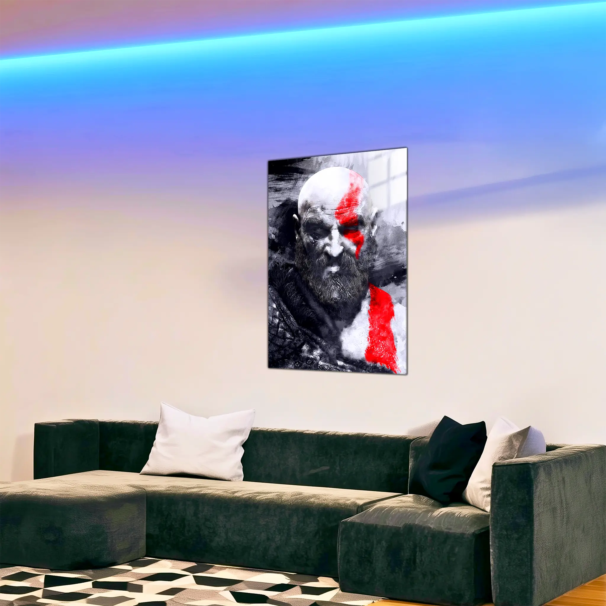 tableau-god-of-war-kratos-dans-le-salon | DreamWay