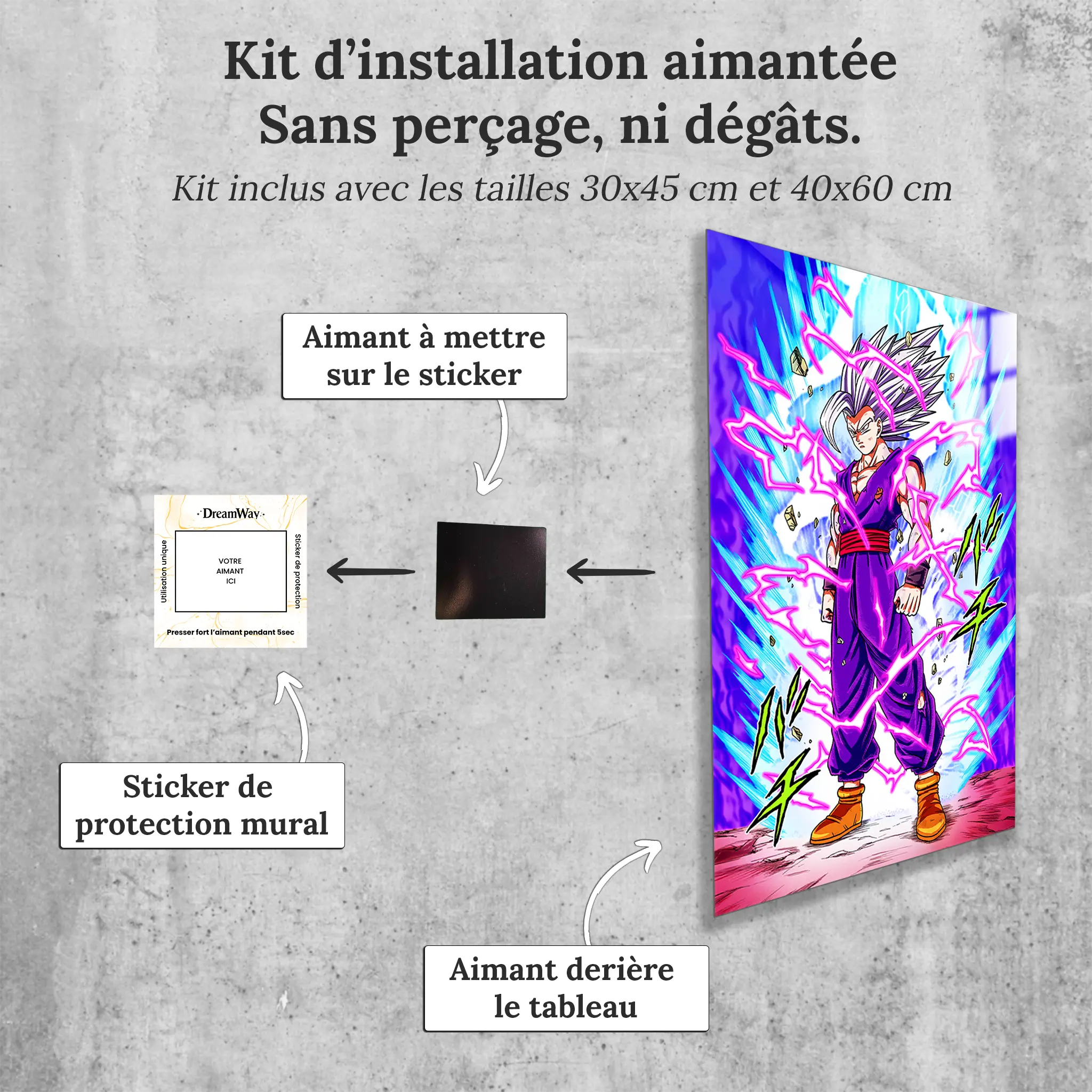tableau-gohan-beast-avec-installation-aimantee | DreamWay
