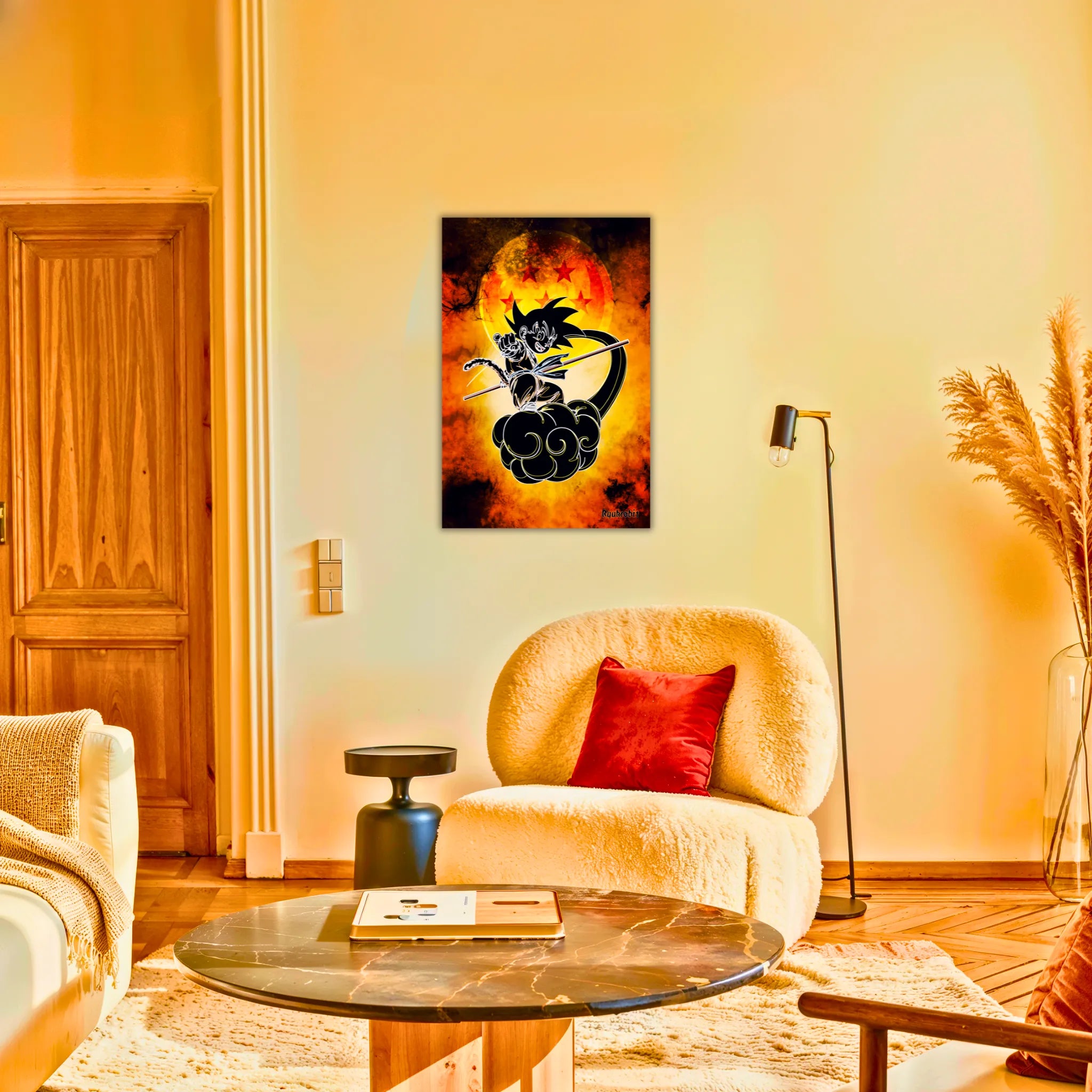 Tableau Goku Enfant Nuage Coloré