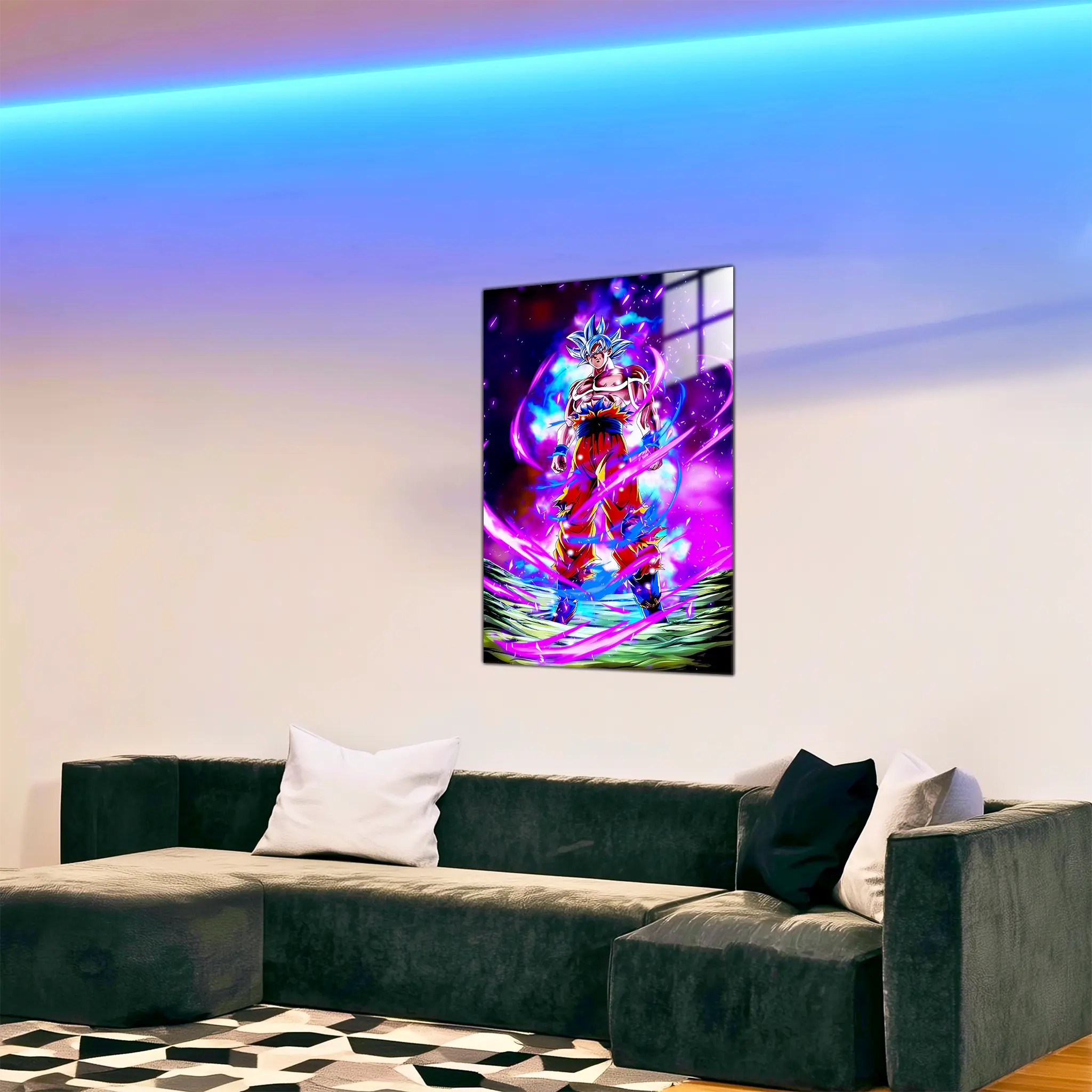 tableau-goku-ultra-instinct-violet-dans-le-salon | DreamWay