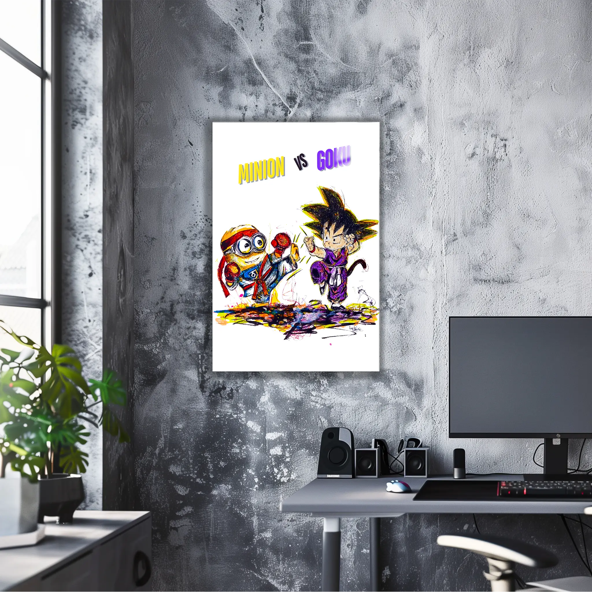 Tableau Goku Vs Minion