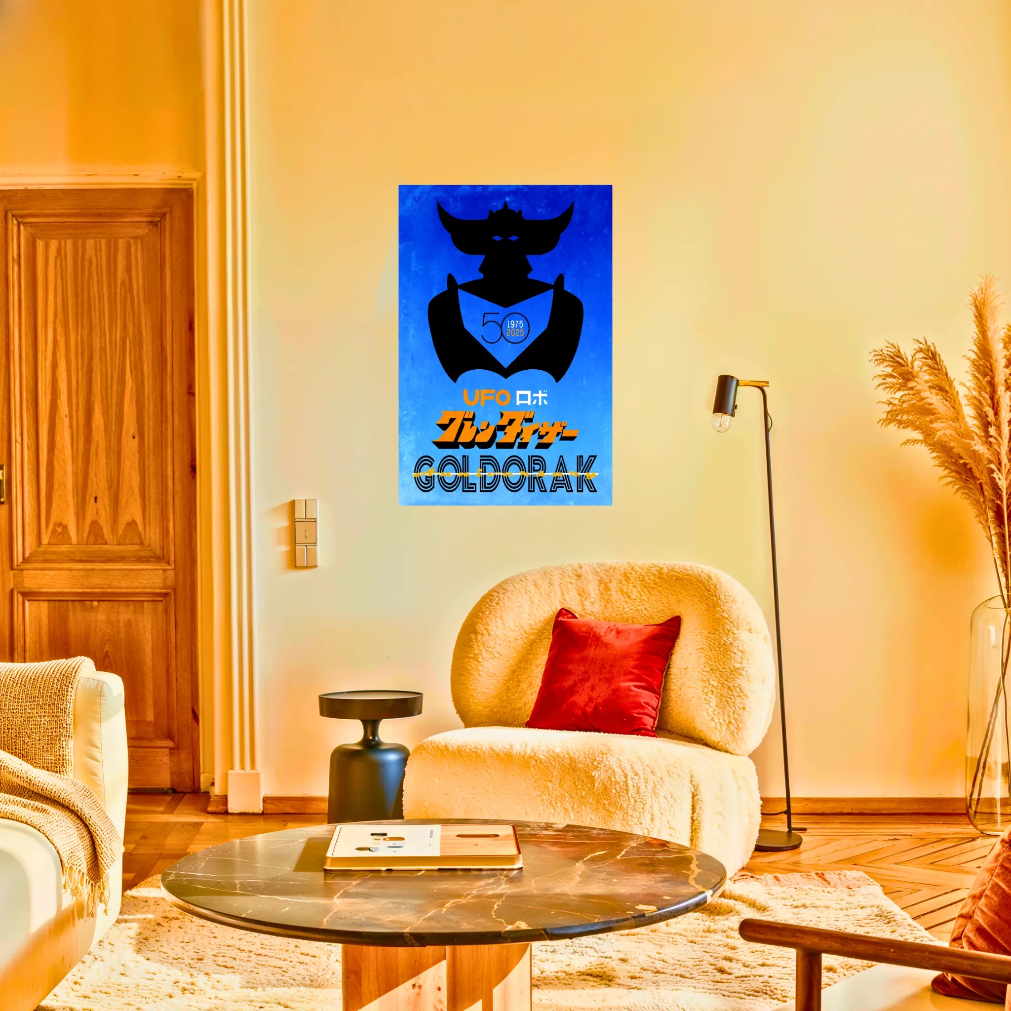 Tableau Goldorak 50 Ans Affiche Bleu