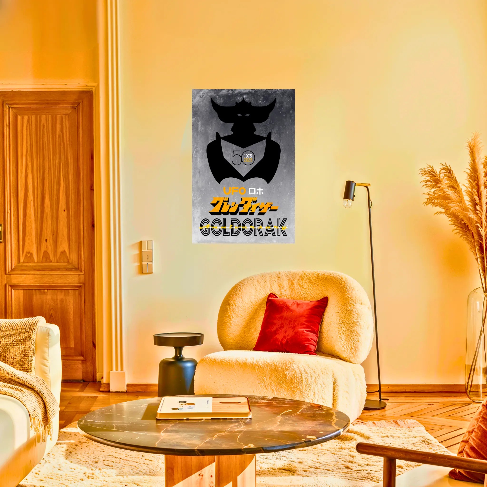 Tableau Goldorak 50 Ans Affiche Grise