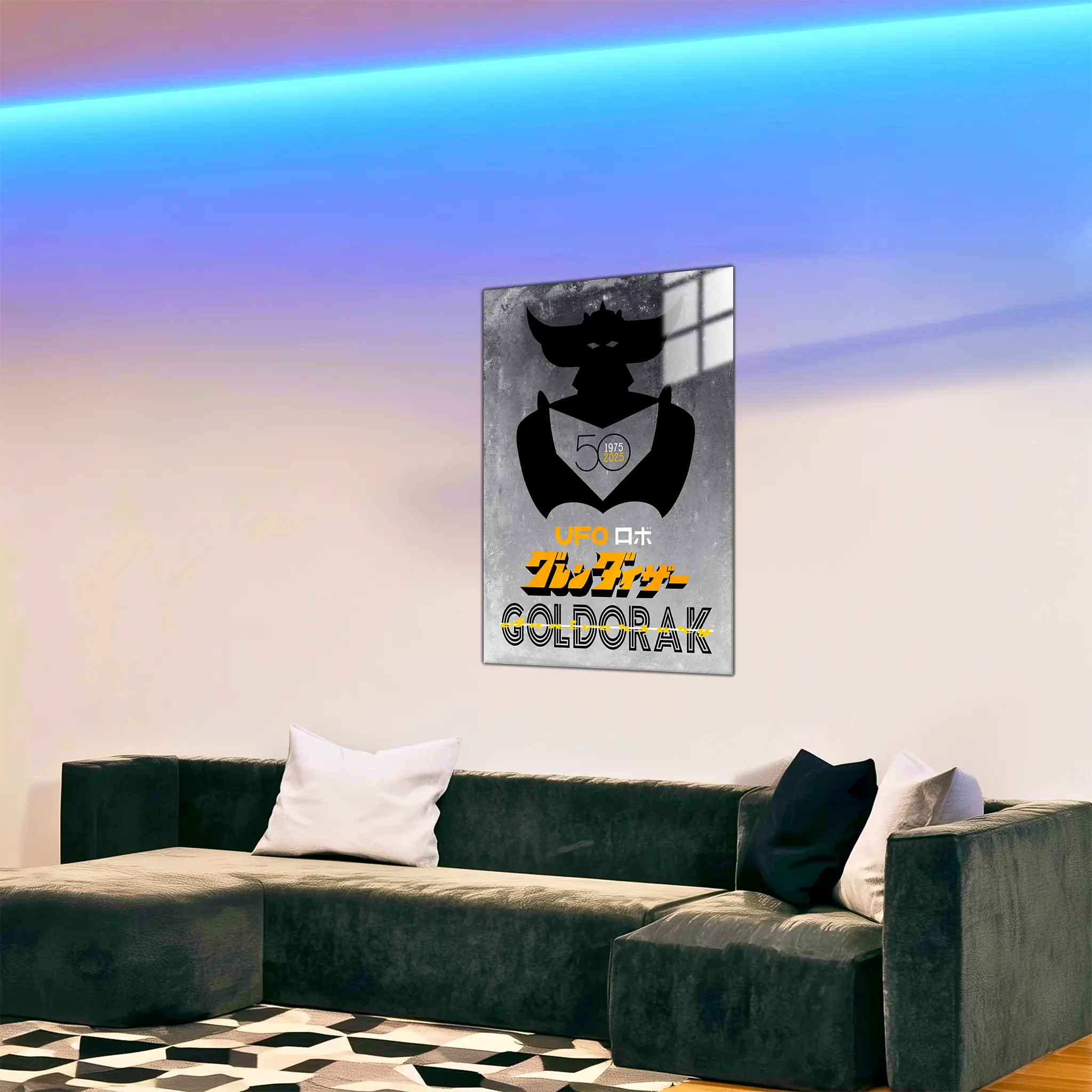 tableau-goldorak-50-ans-affiche-gris-dans-le-salon | DreamWay