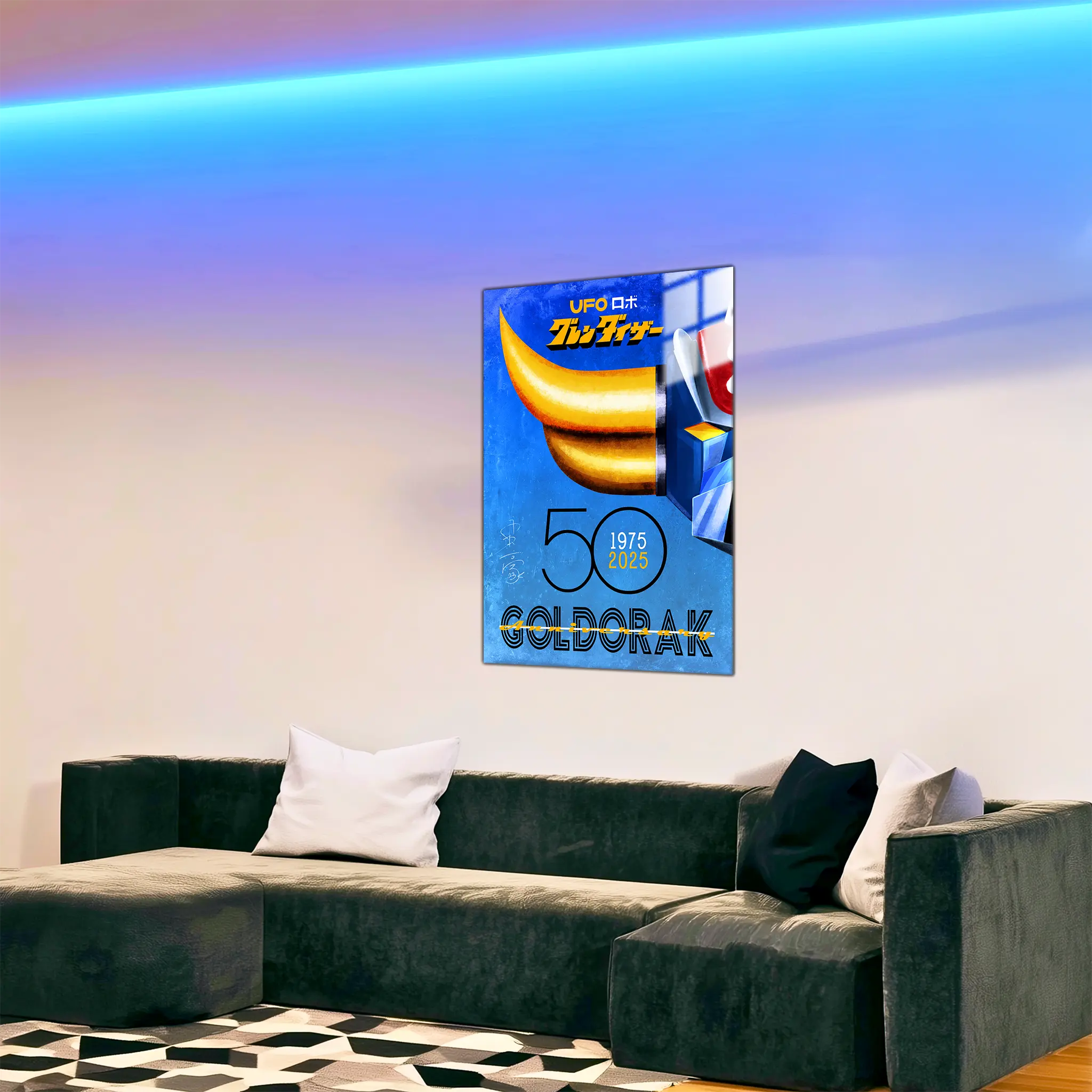 tableau-goldorak-50-ans-bleu-dans-le-salon | DreamWay