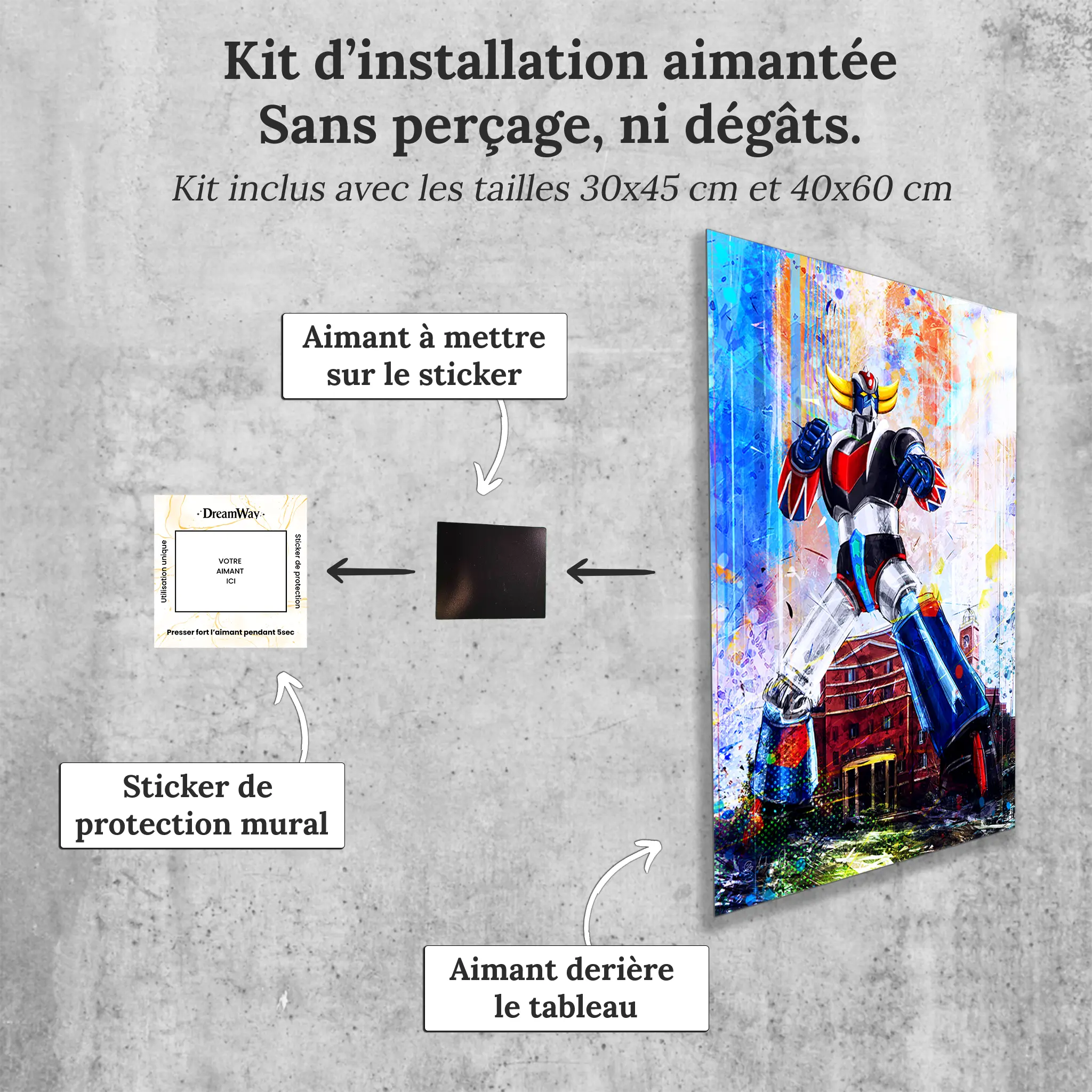 tableau-goldorak-Albergo-Rosso-avec-installation-aimantee | DreamWay