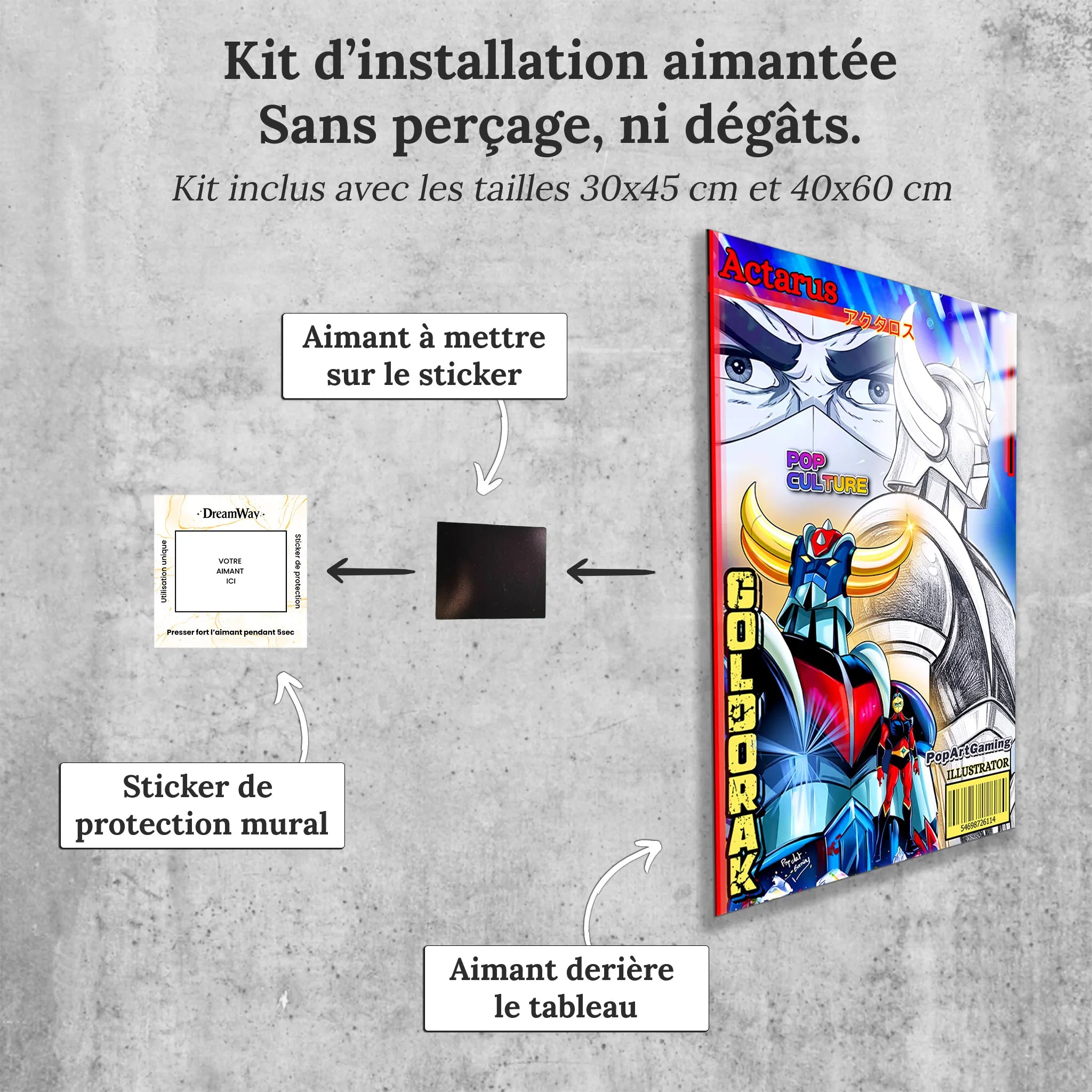 Tableau Goldorak Affiche BD
