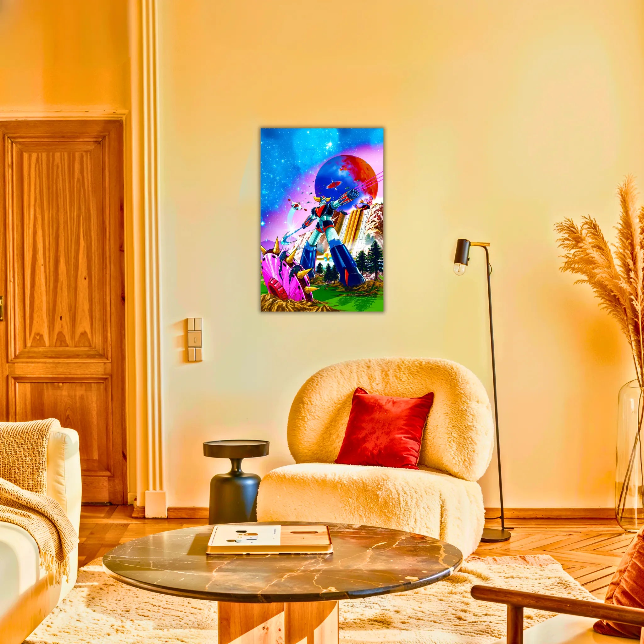 tableau-goldorak-colore-au-salon | DreamWay