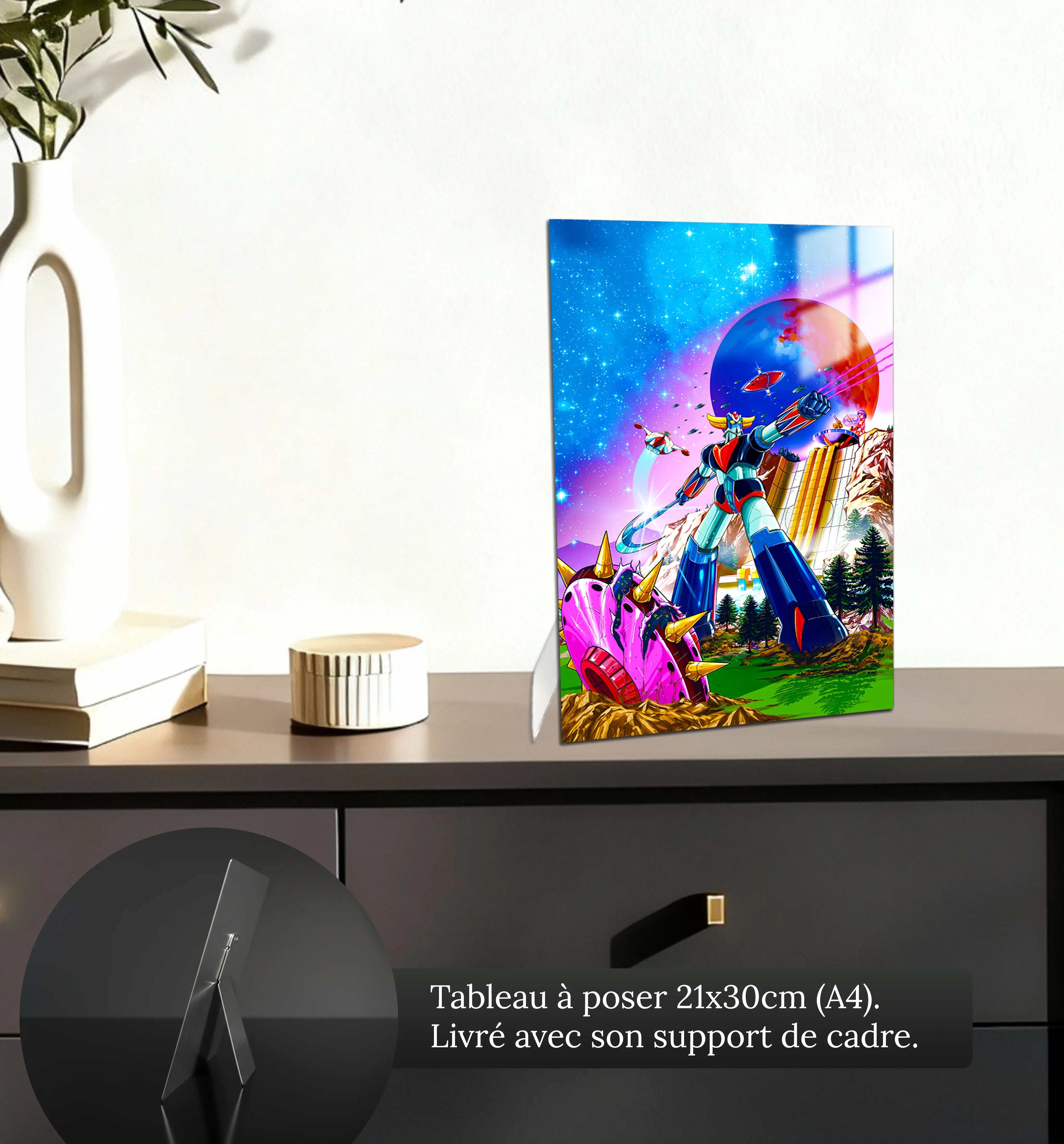 tableau-goldorak-colore-petit-format-a-poser-sur-meuble | DreamWay