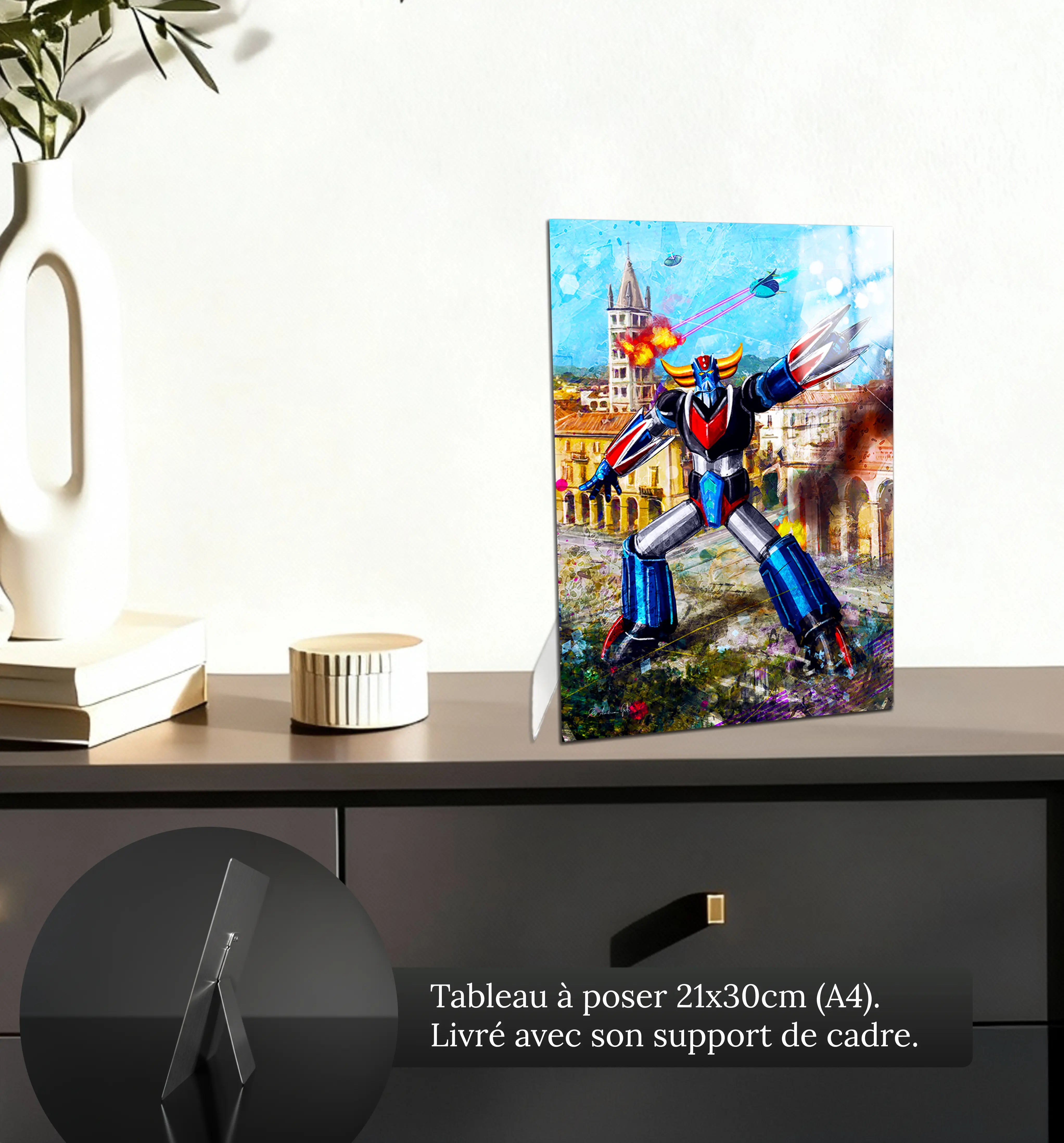tableau-goldorak-combat-petit-format-a-poser-sur-meuble | DreamWay