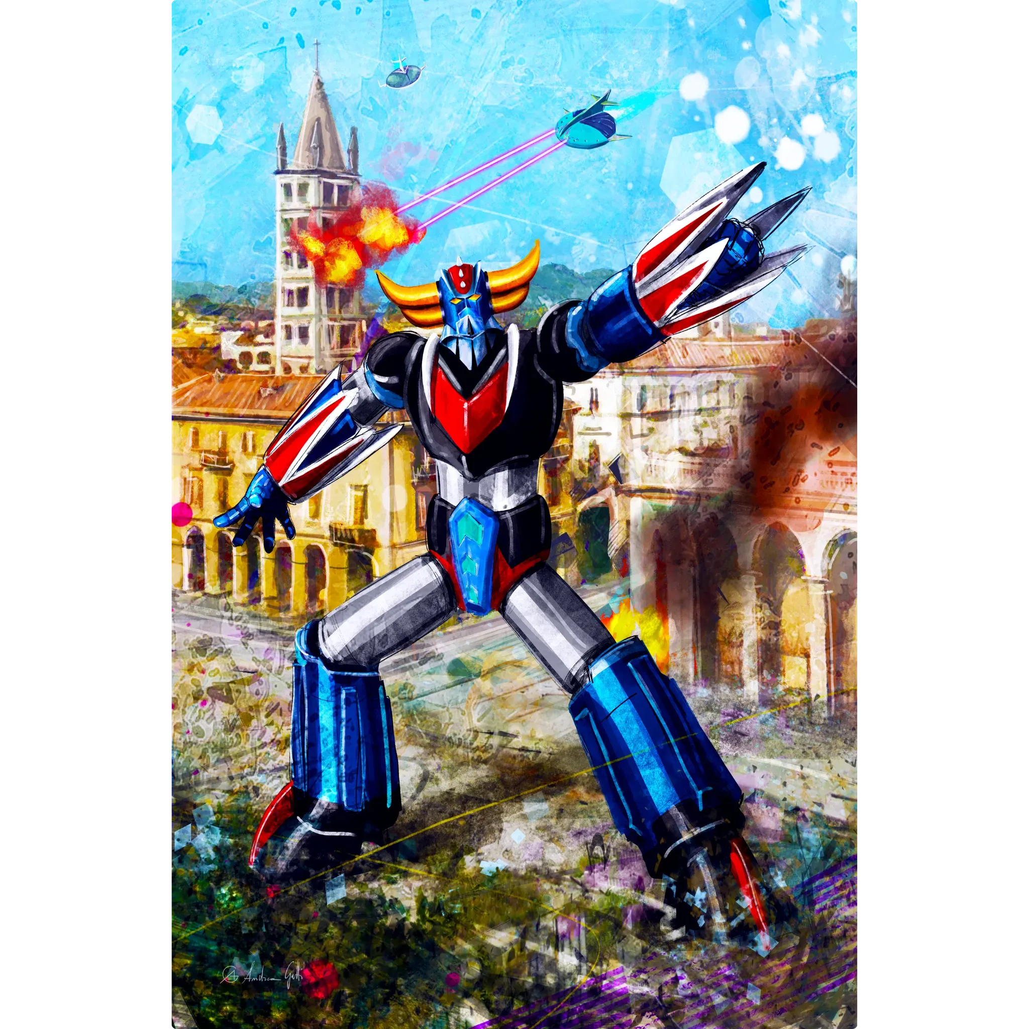 Tableau Goldorak Combat