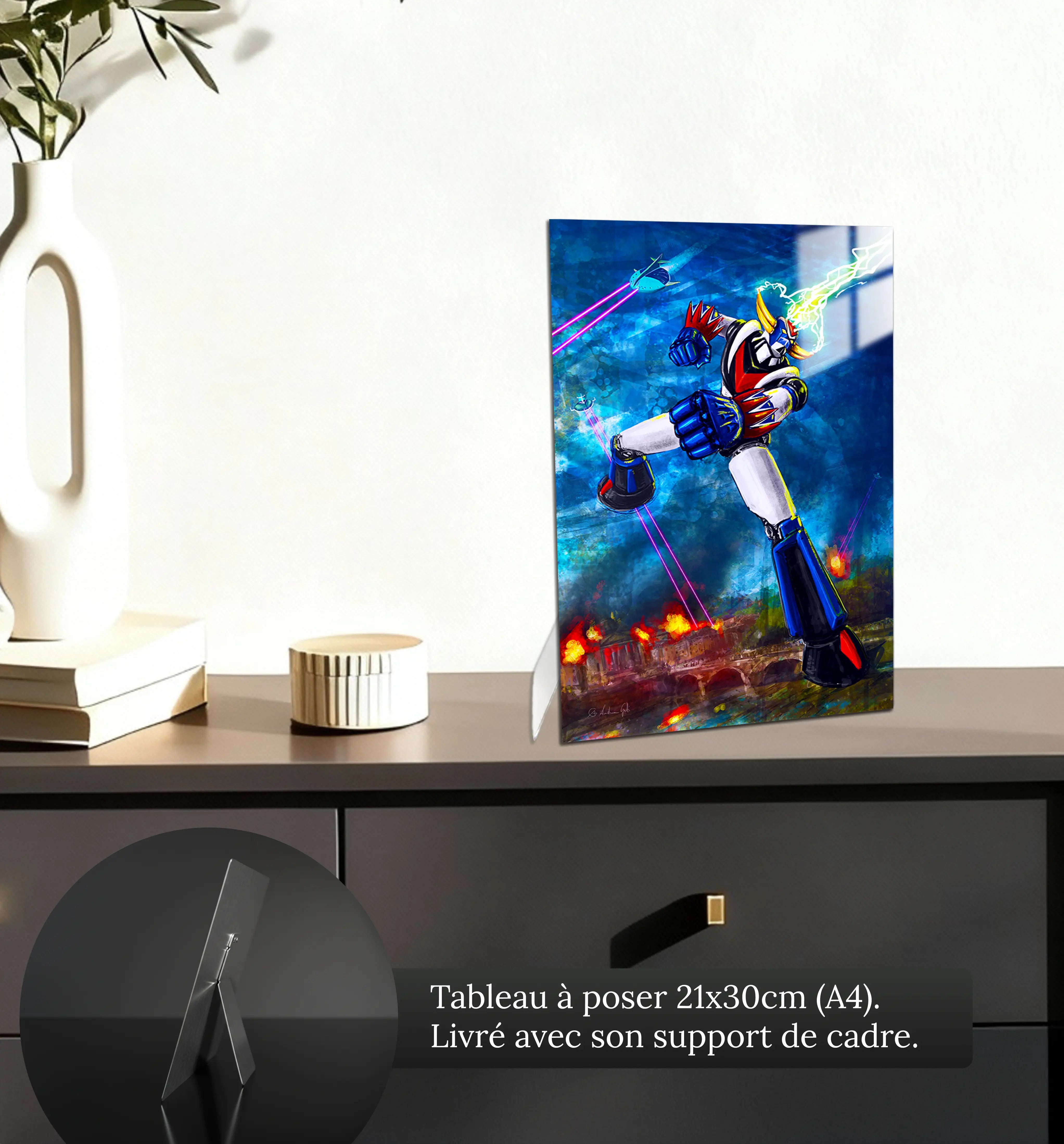 tableau-goldorak-coup-elcair-petit-format-a-poser-sur-meuble | DreamWay