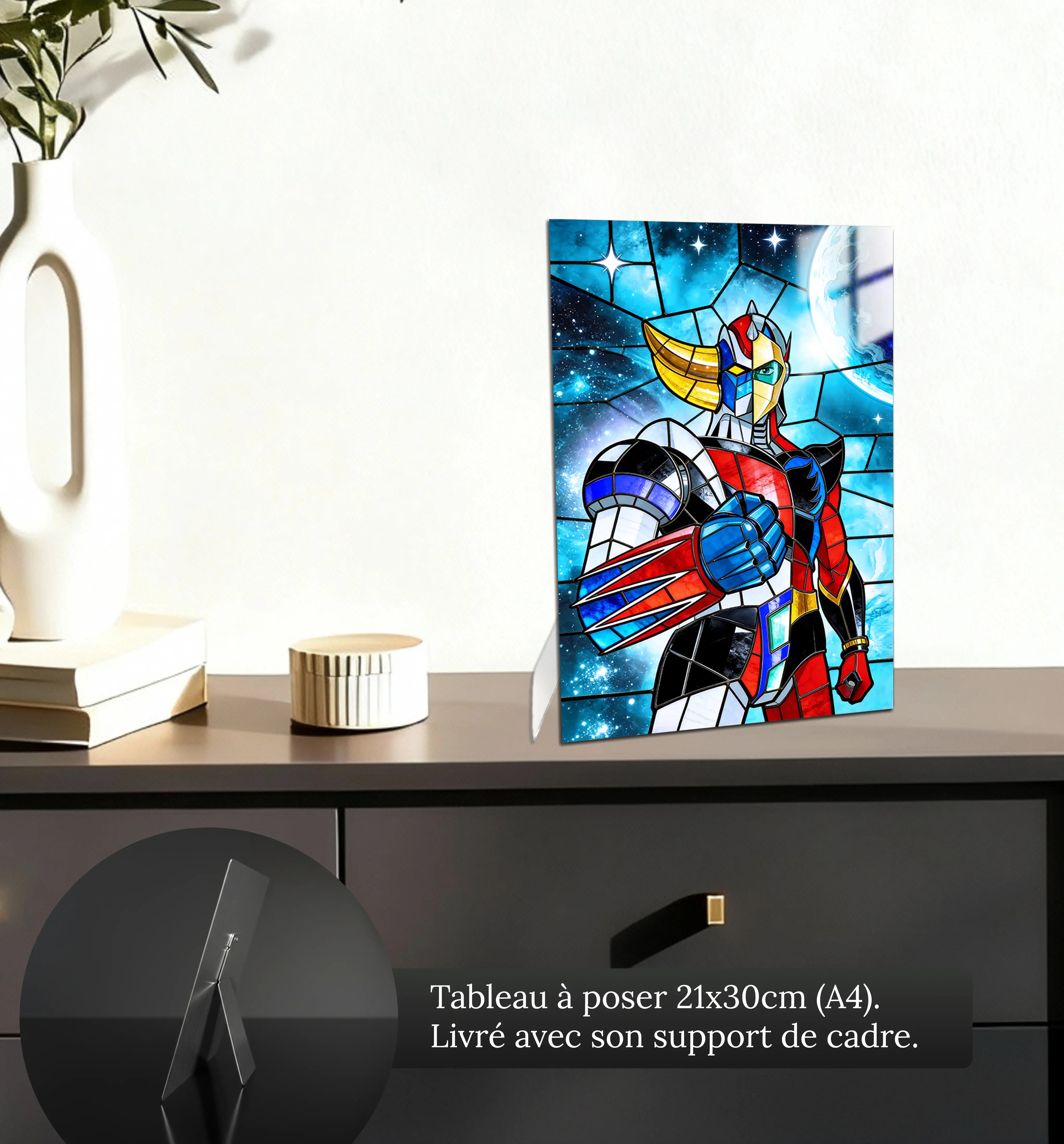 Tableau Goldorak Et Actarus Fusion Vitrail