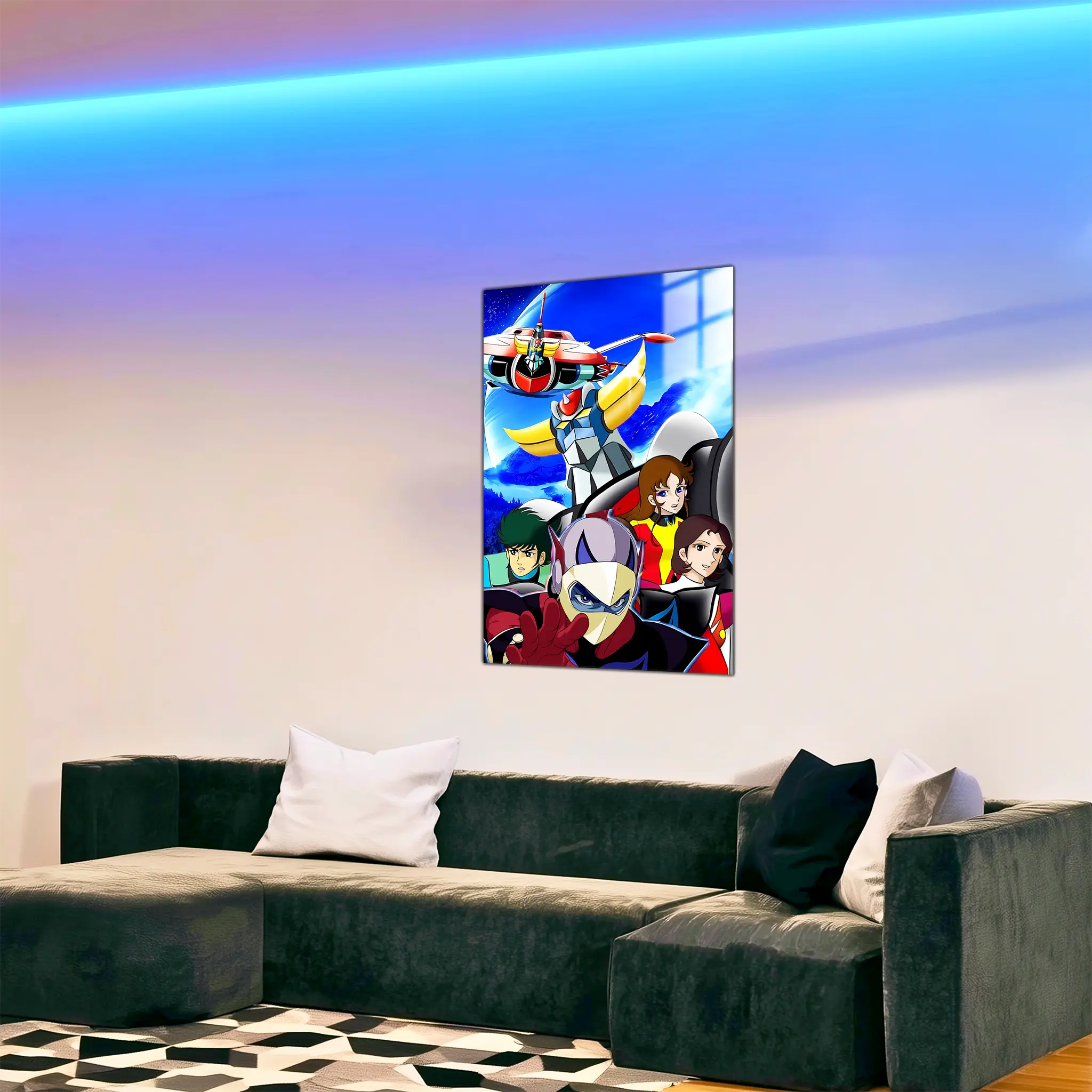 tableau-goldorak-et-son-equipe-dans-le-salon | DreamWay