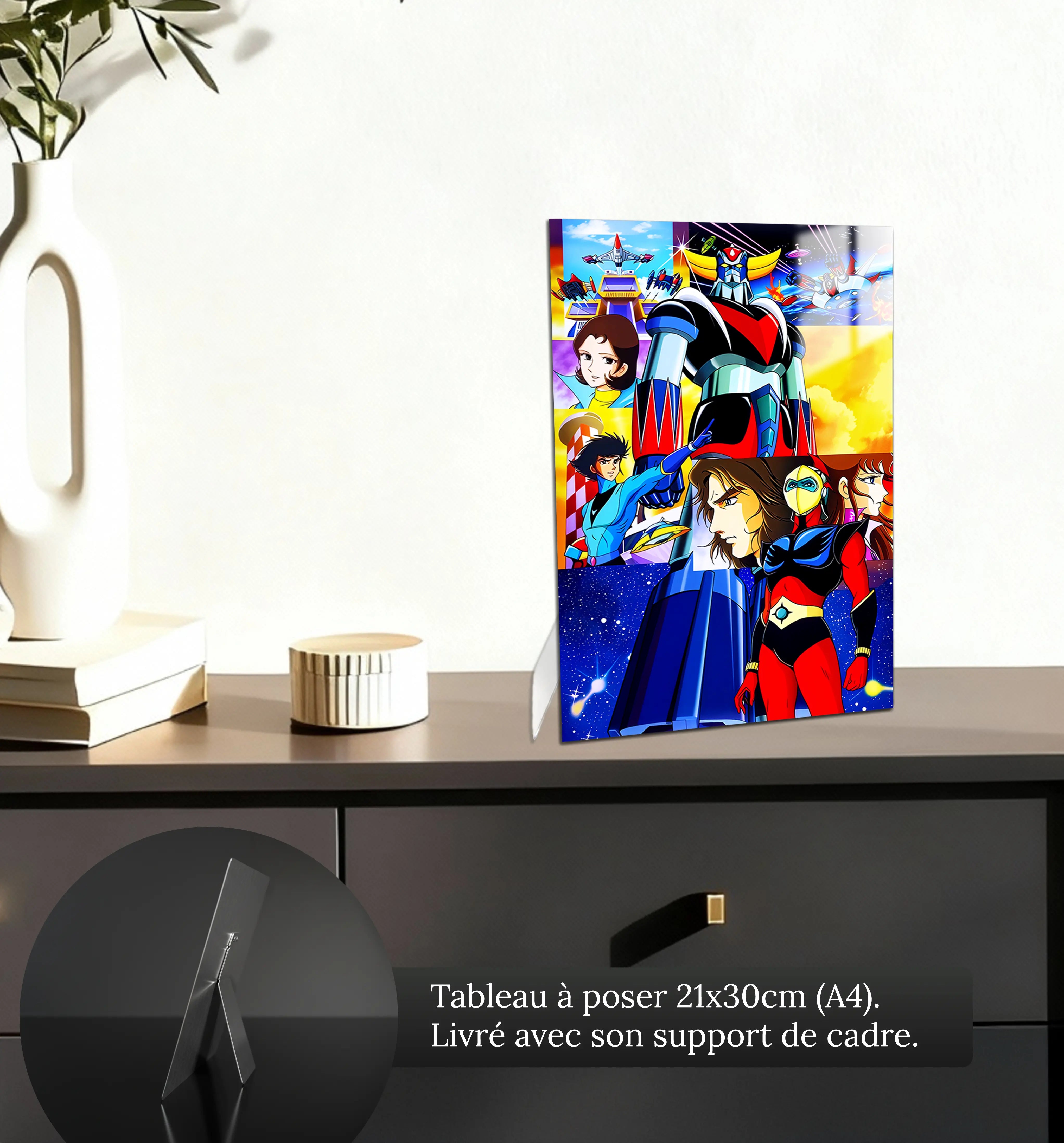 tableau-goldorak-et-son-equipe-les-heros-petit-format-a-poser-sur-meuble | DreamWay