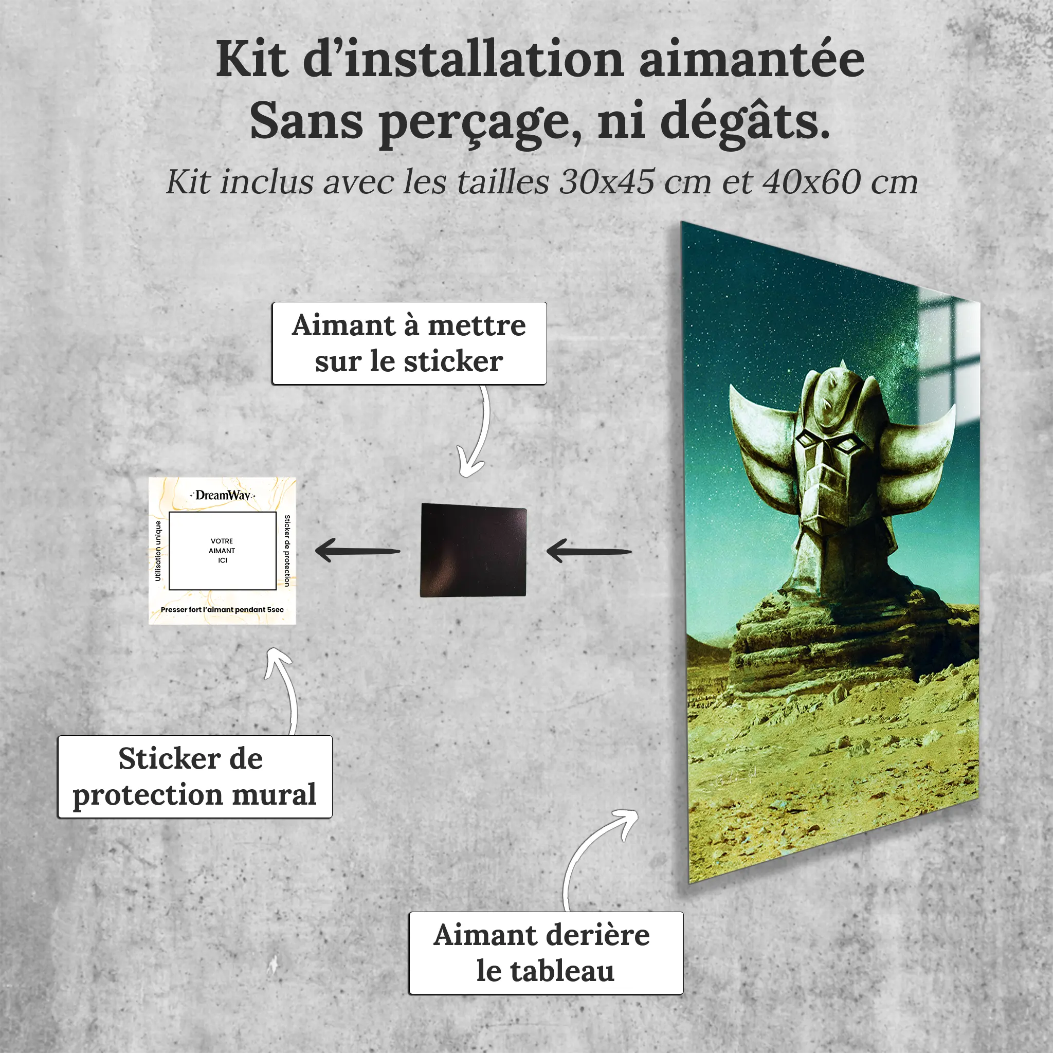 tableau-goldorak-etoile-avec-installation-aimantee | DreamWay