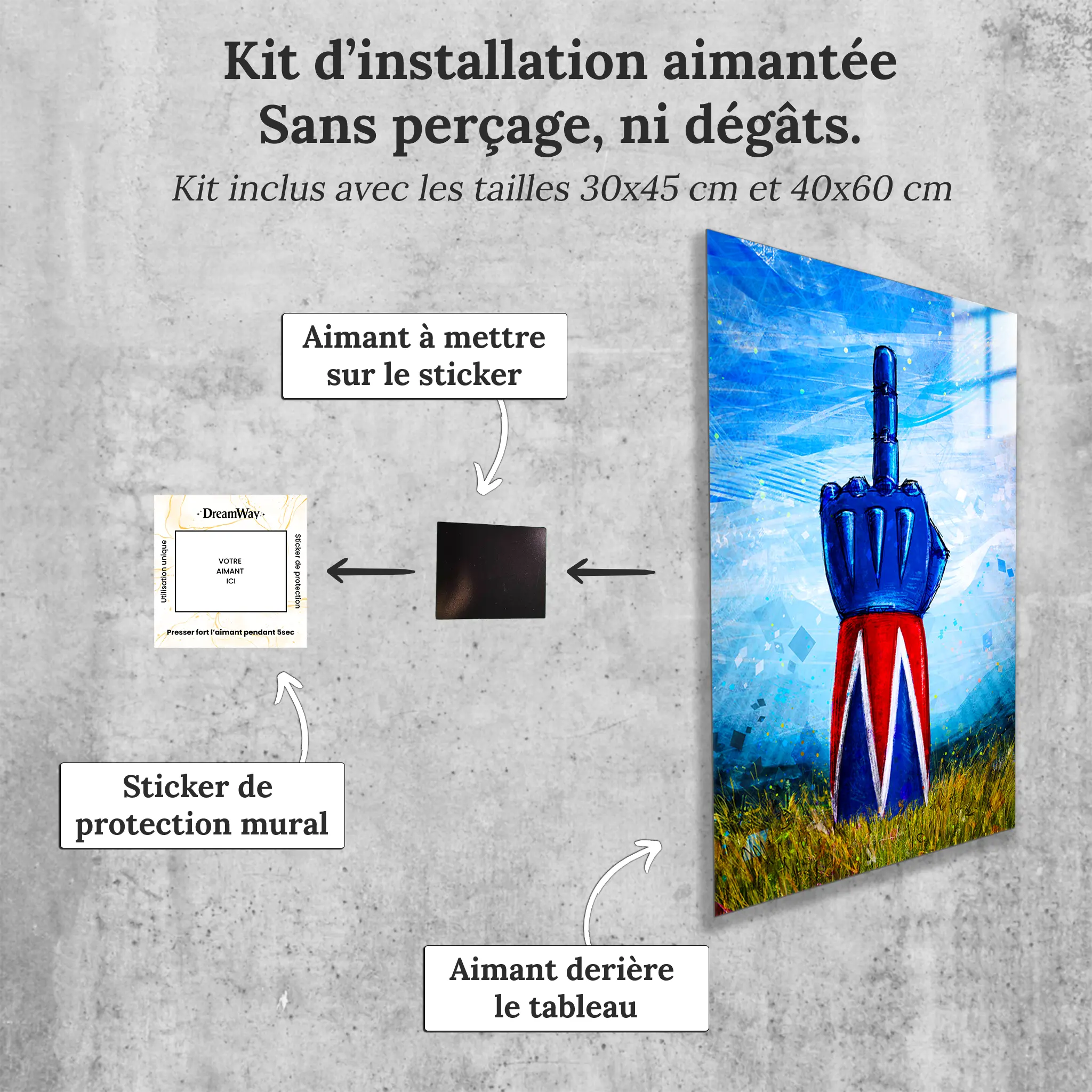 tableau-goldorak-fuck-avec-installation-aimantee | DreamWay