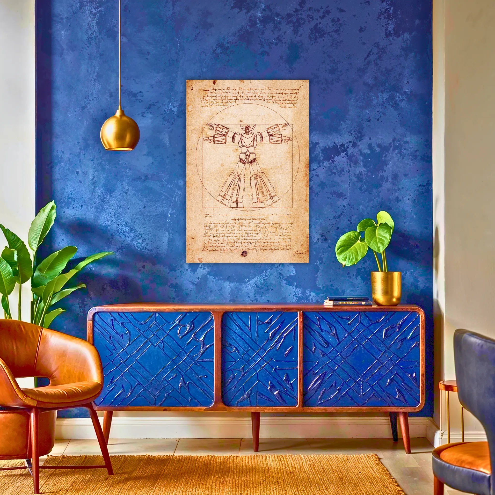 Tableau Goldorak Papier Vintage