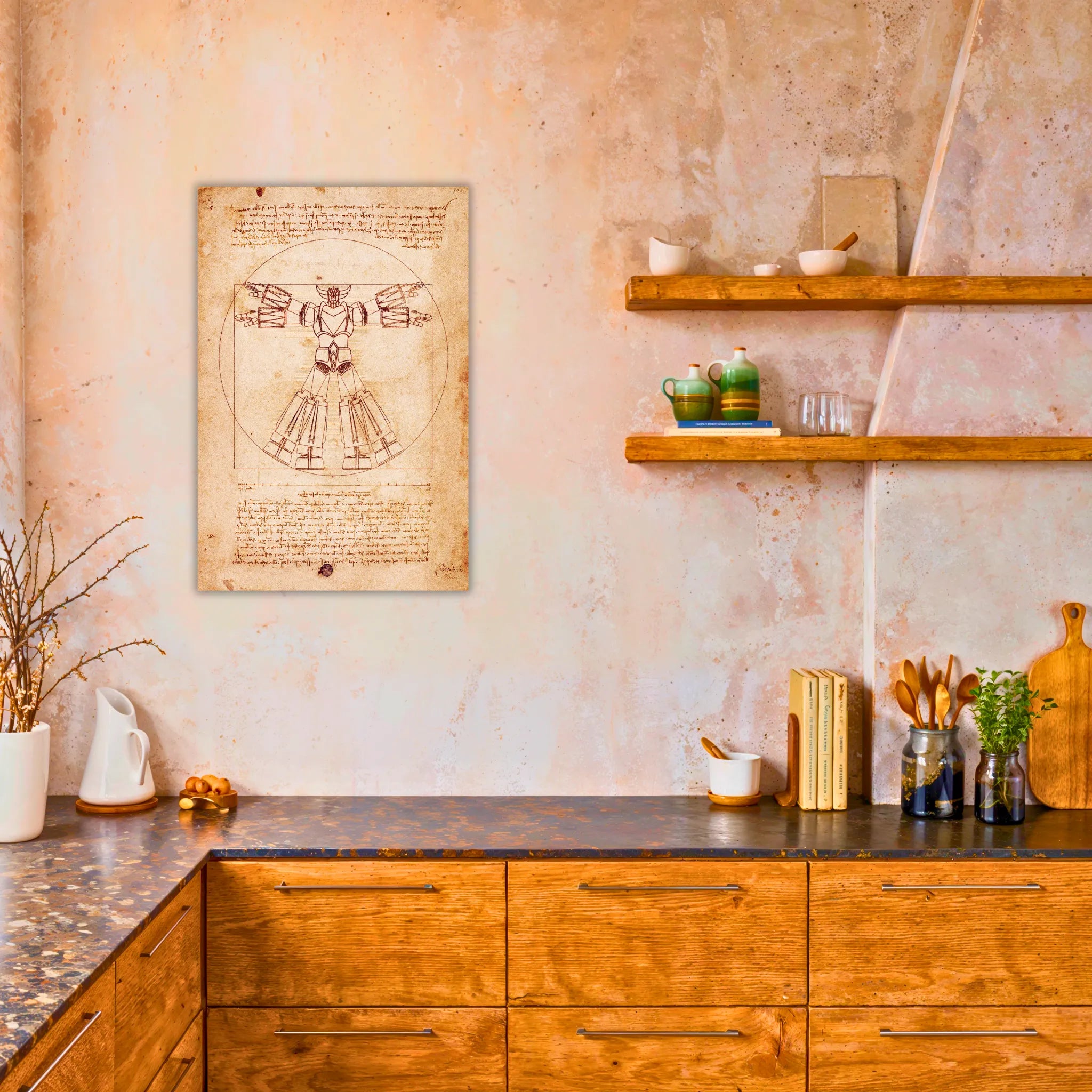 Tableau Goldorak Papier Vintage