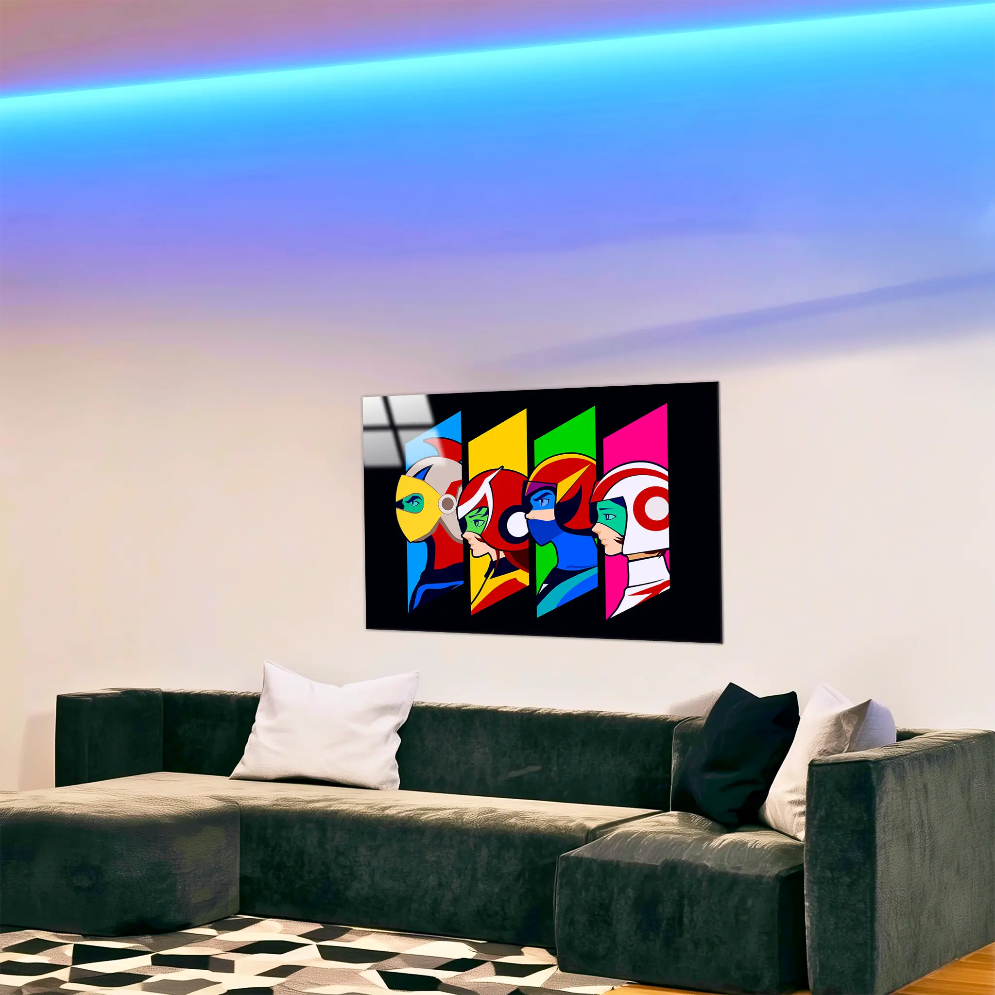 tableau-goldorak-patrouille-des-aigles-dans-le-salon | DreamWay