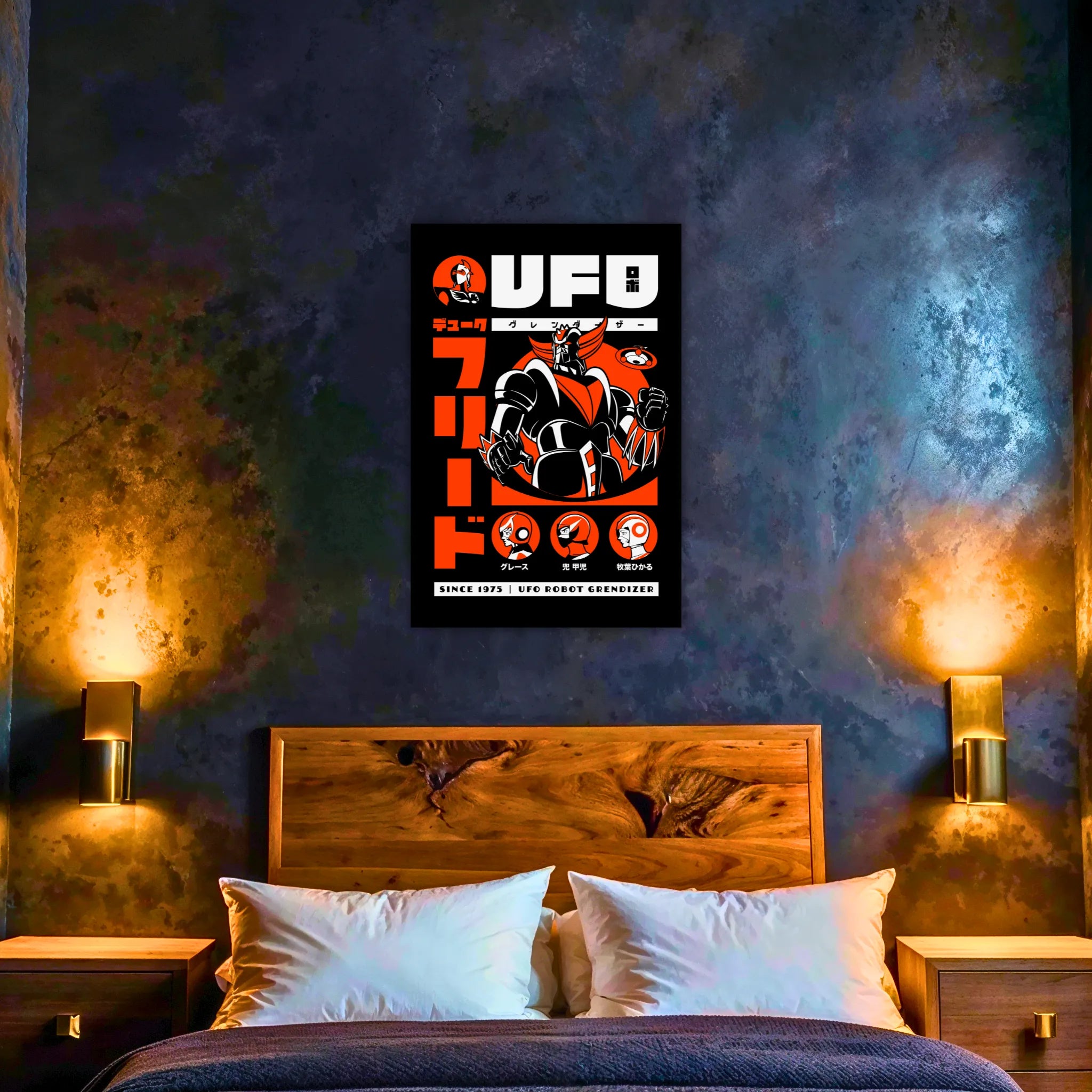 Tableau Goldorak Affiche Retro Noire