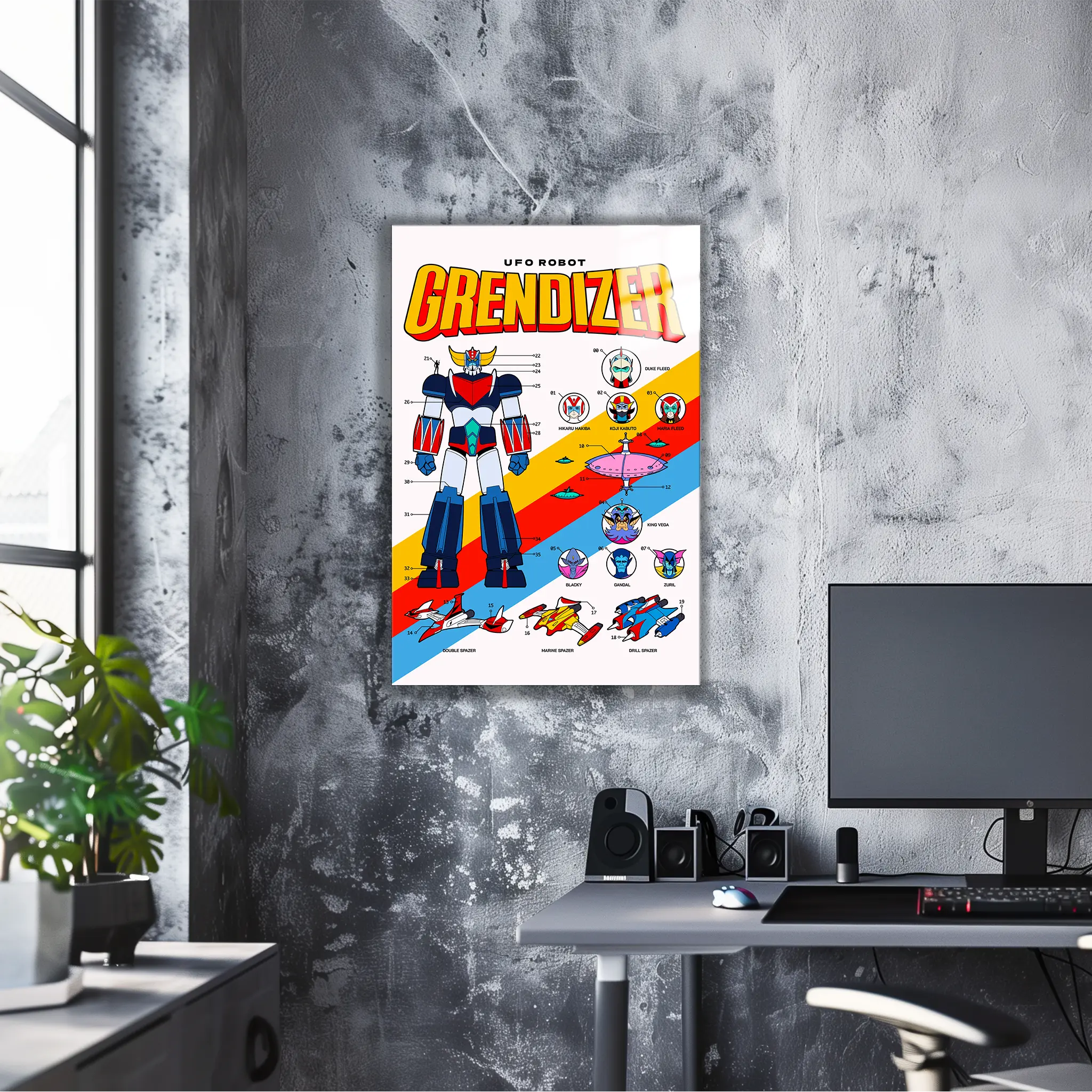 Tableau Goldorak Robot Affiche