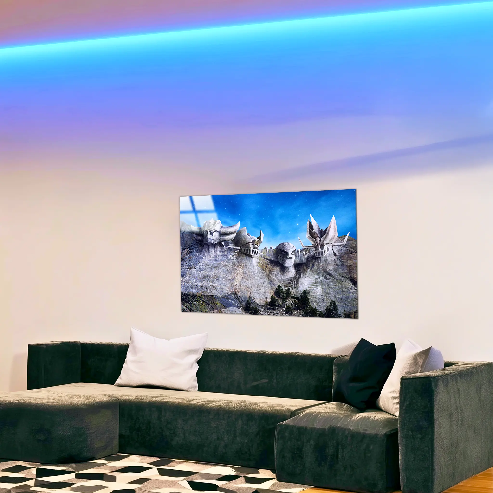 tableau-goldorak-rushmore-dans-le-salon | DreamWay