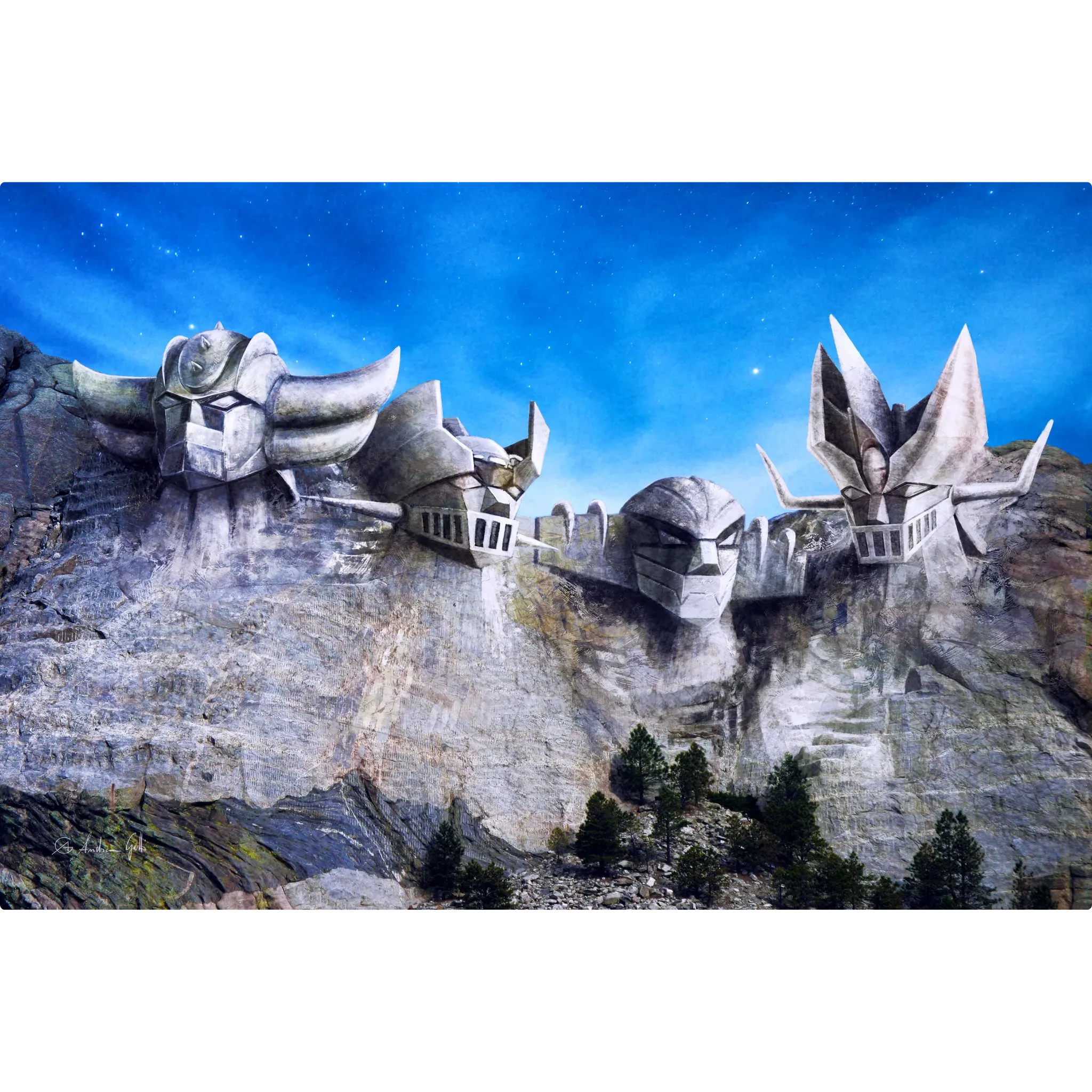 Tableau Goldorak Rushmore