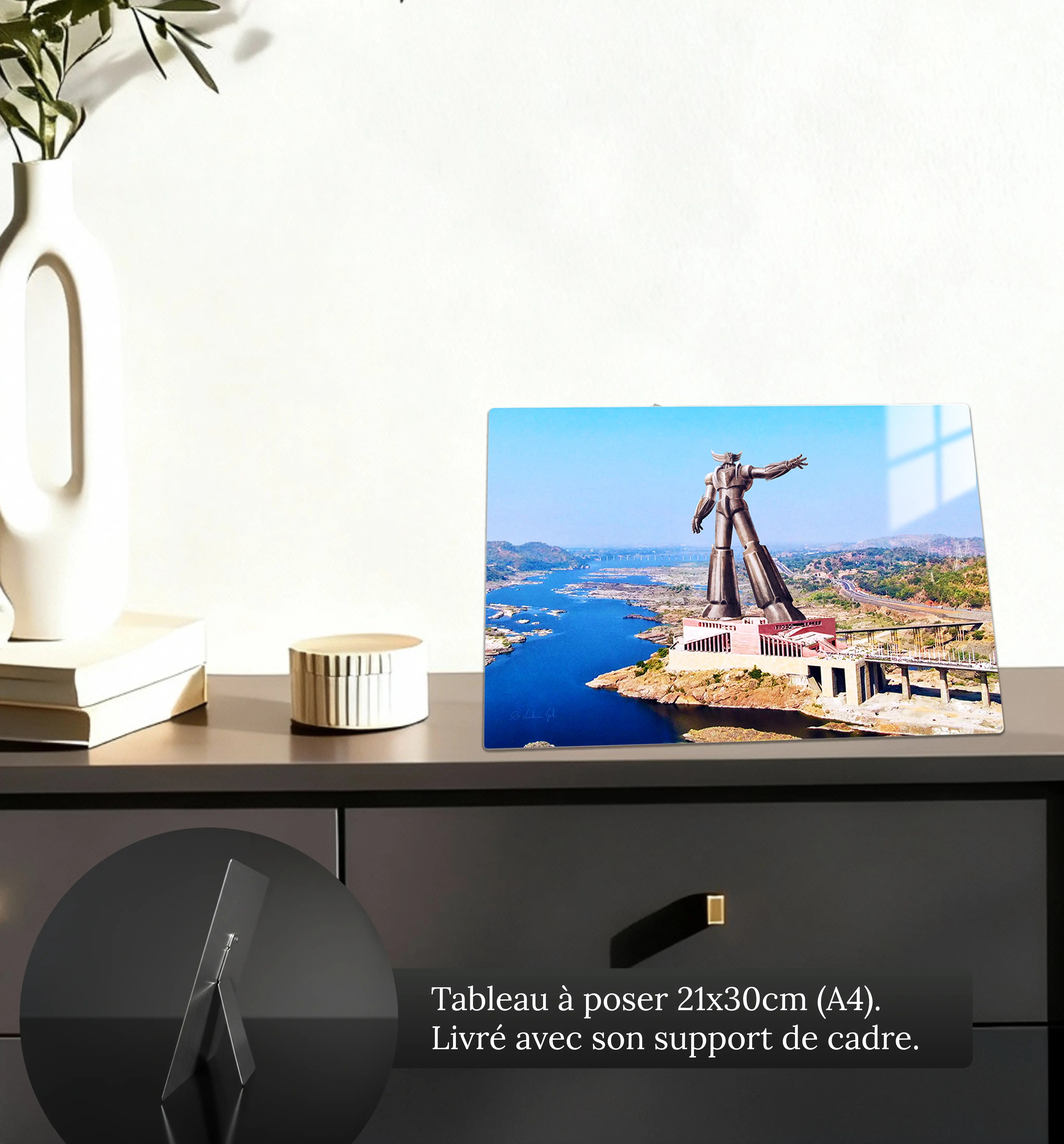 tableau-goldorak-sculpture-petit-format-a-poser-sur-meuble | DreamWay