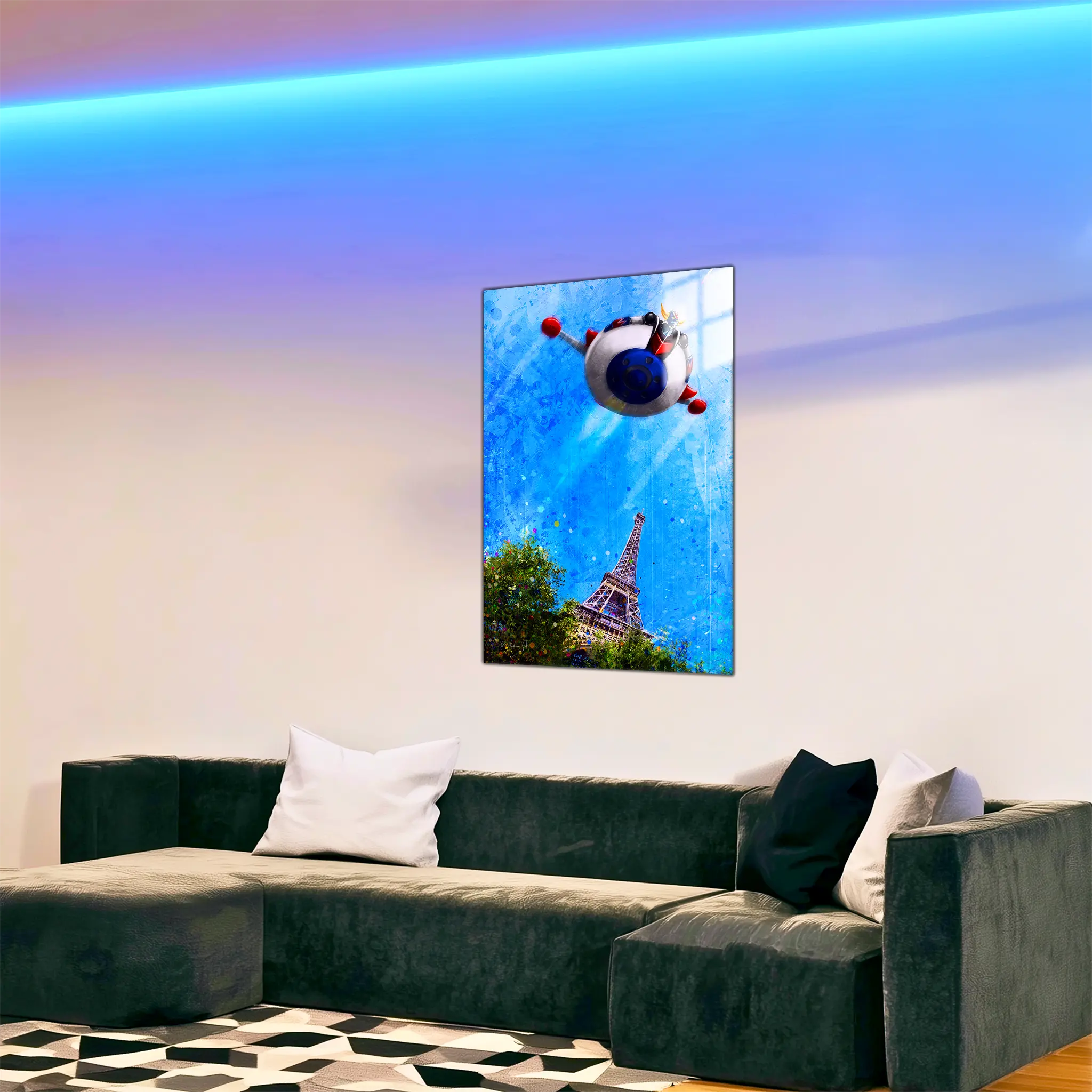 tableau-goldorak-tour-eiffel-dans-le-salon | DreamWay