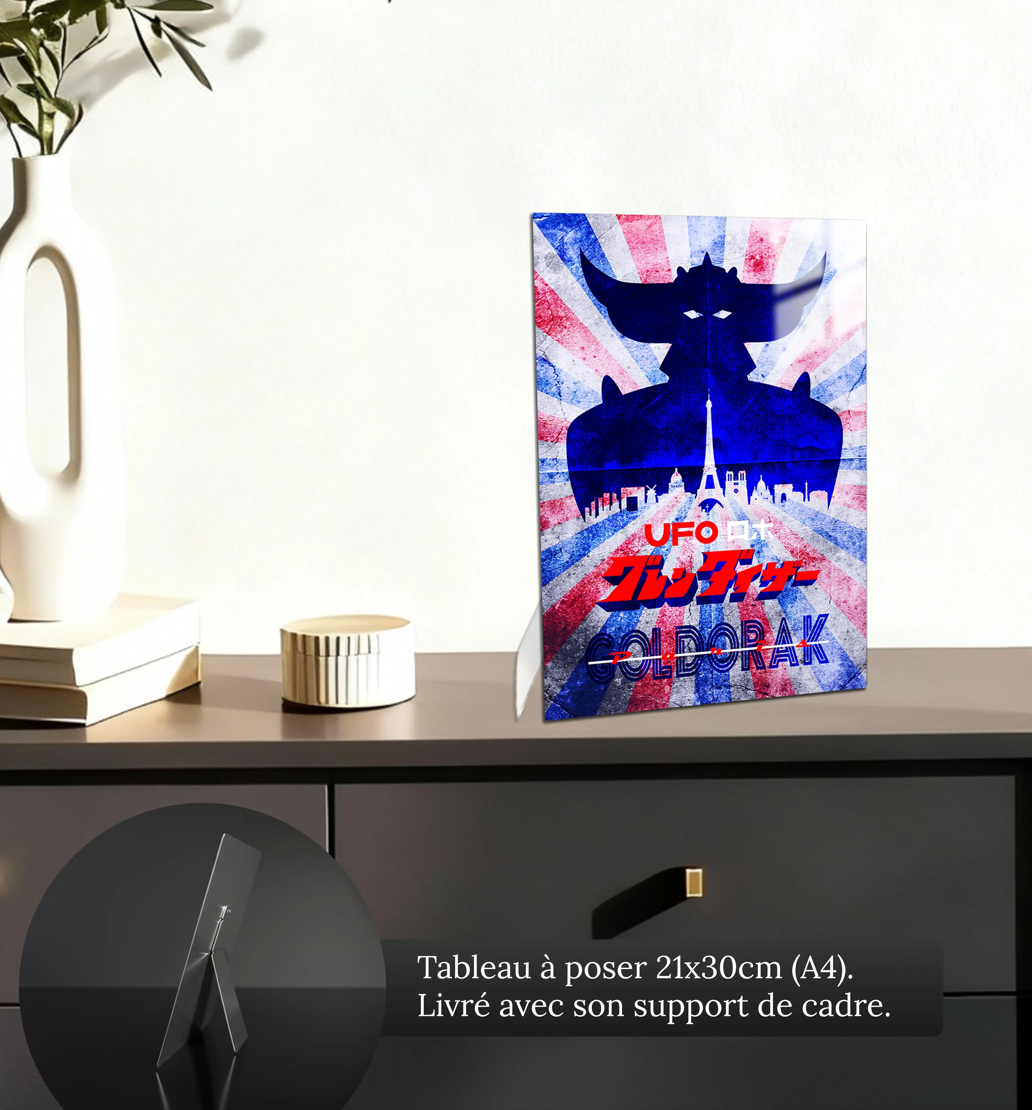 tableau-goldorak-tricolore-petit-format-a-poser-sur-meuble | DreamWay
