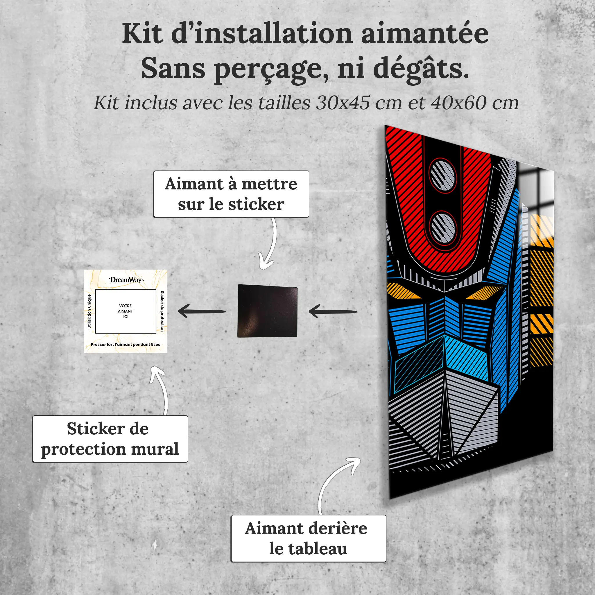 tableau-goldorak-visage-avec-installation-aimantee | DreamWay