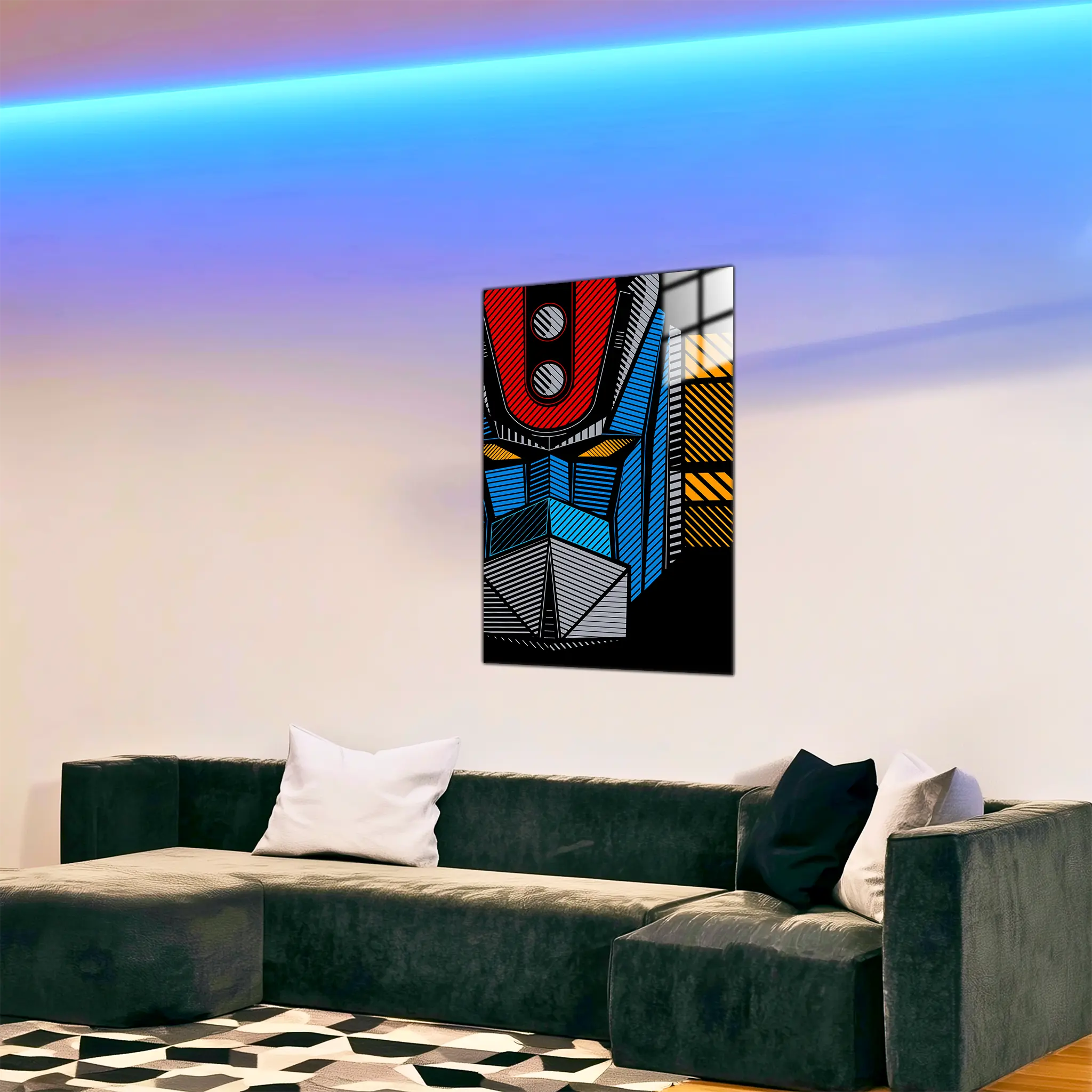 tableau-goldorak-visage-dans-le-salon | DreamWay