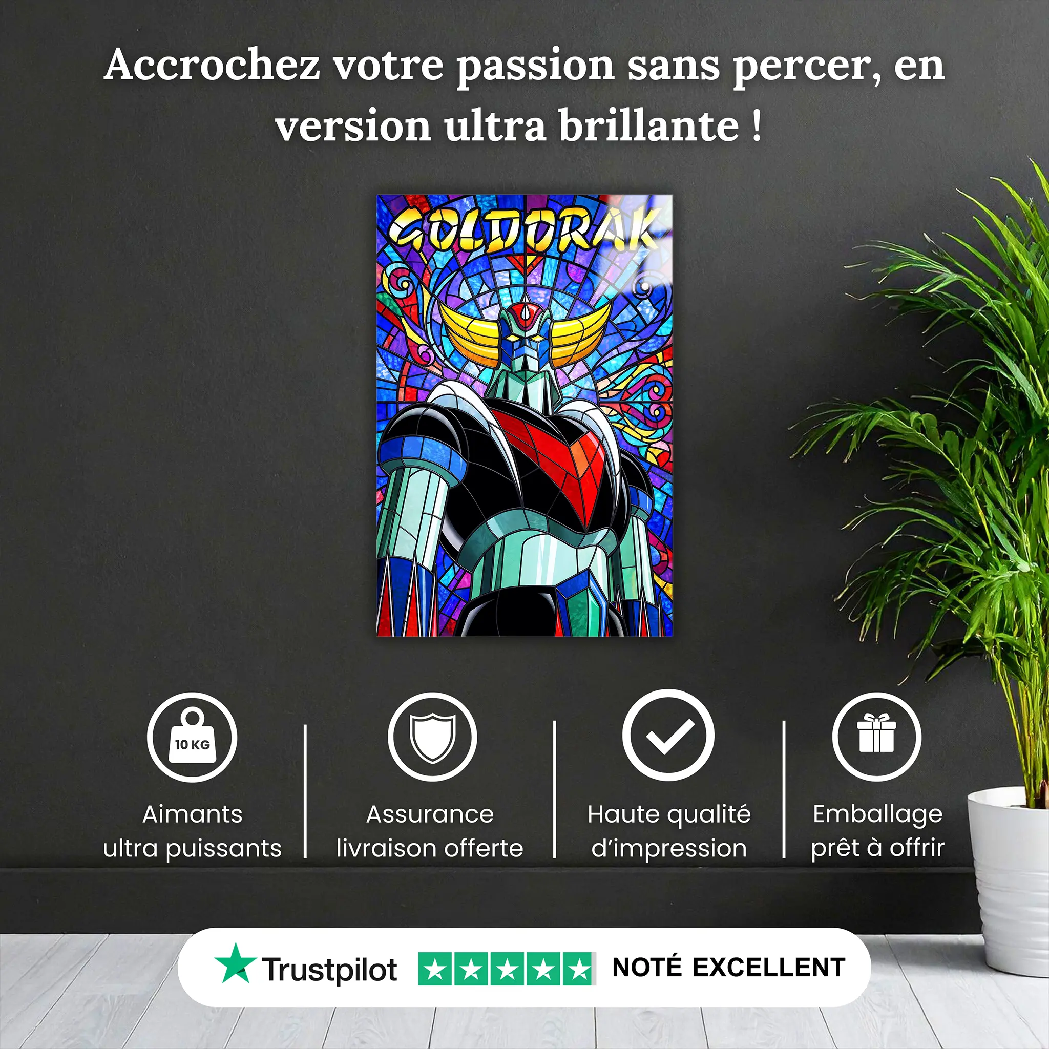 Tableau Goldorak Vitrail