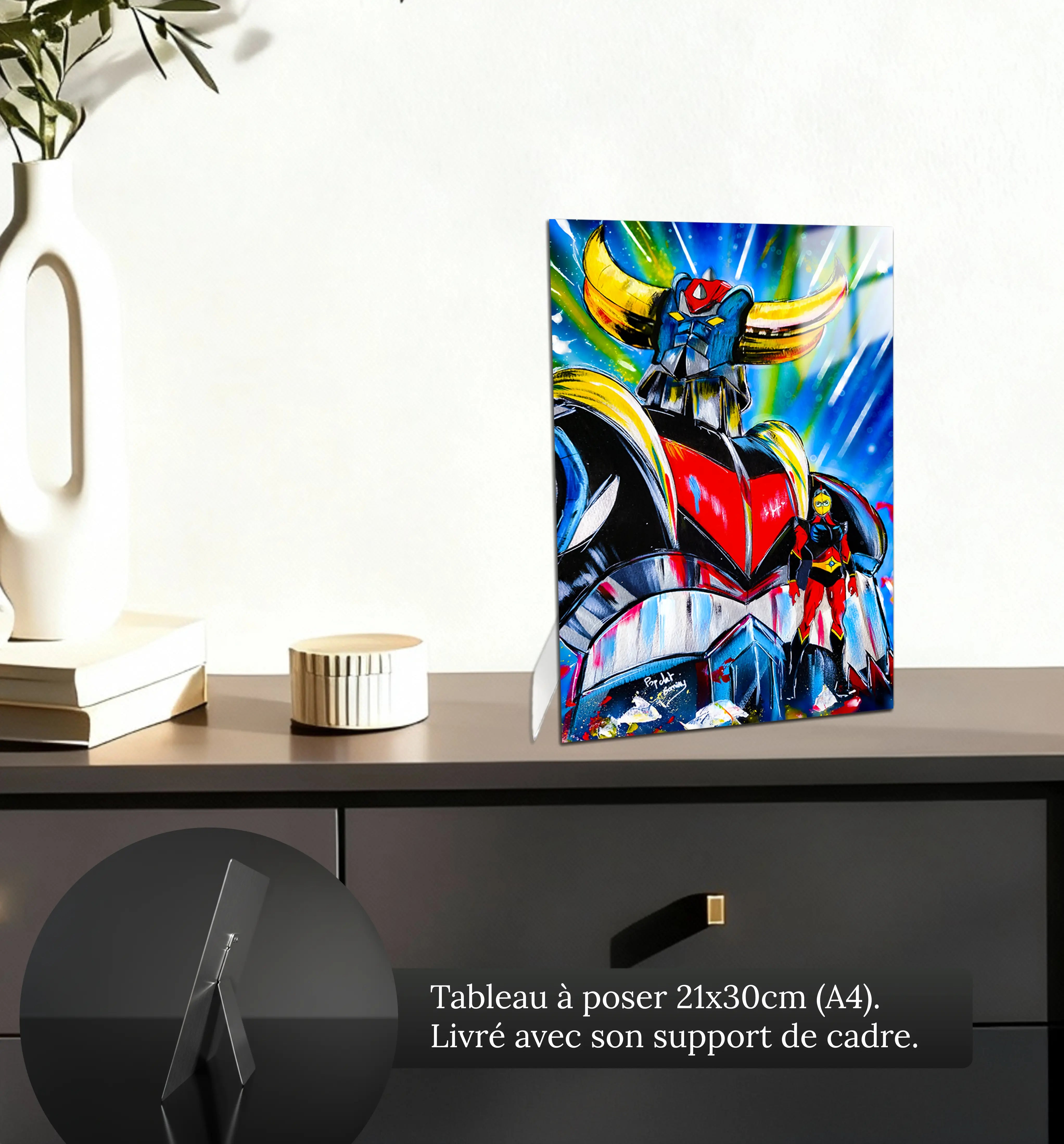 tableau-goldorak.-pop-art-petit-format-a-poser-sur-meuble | DreamWay