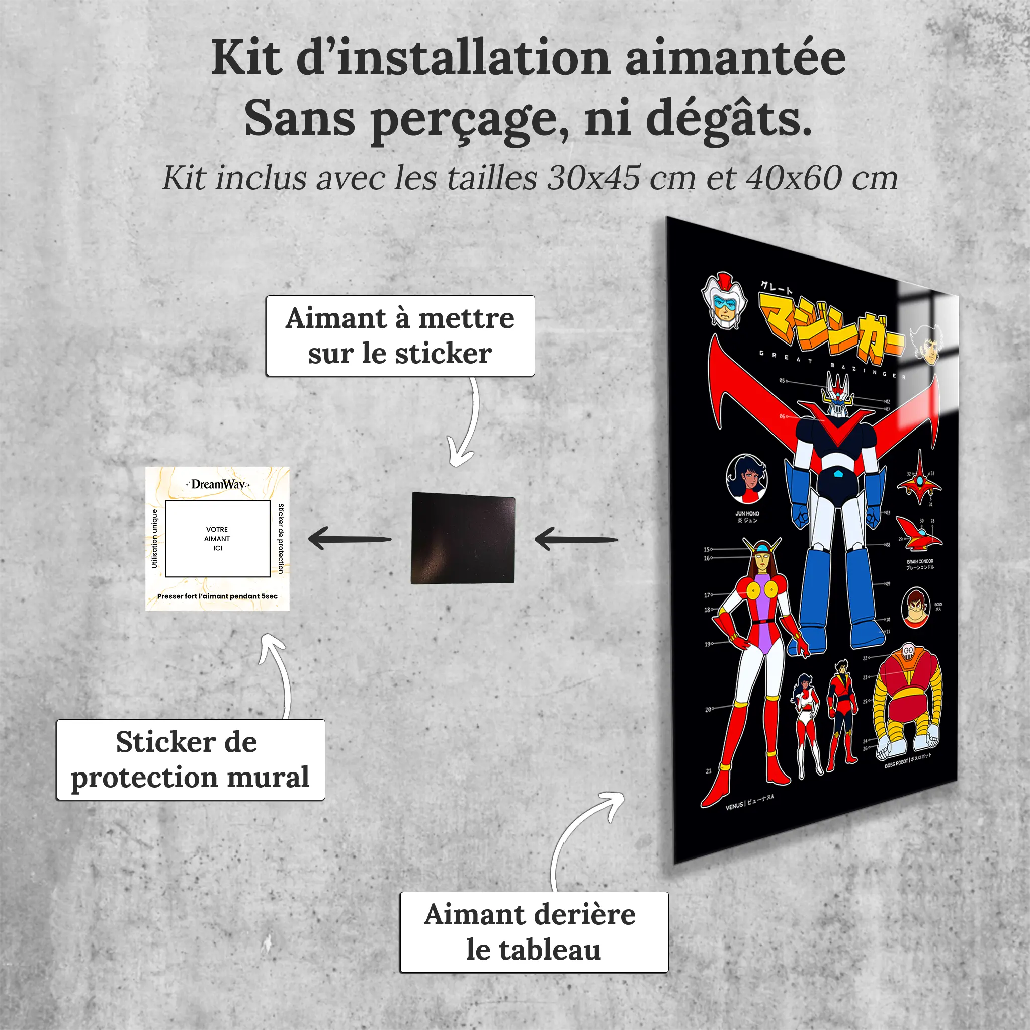 tableau-great-mazinger-affiche-avec-installation-aimantee | DreamWay