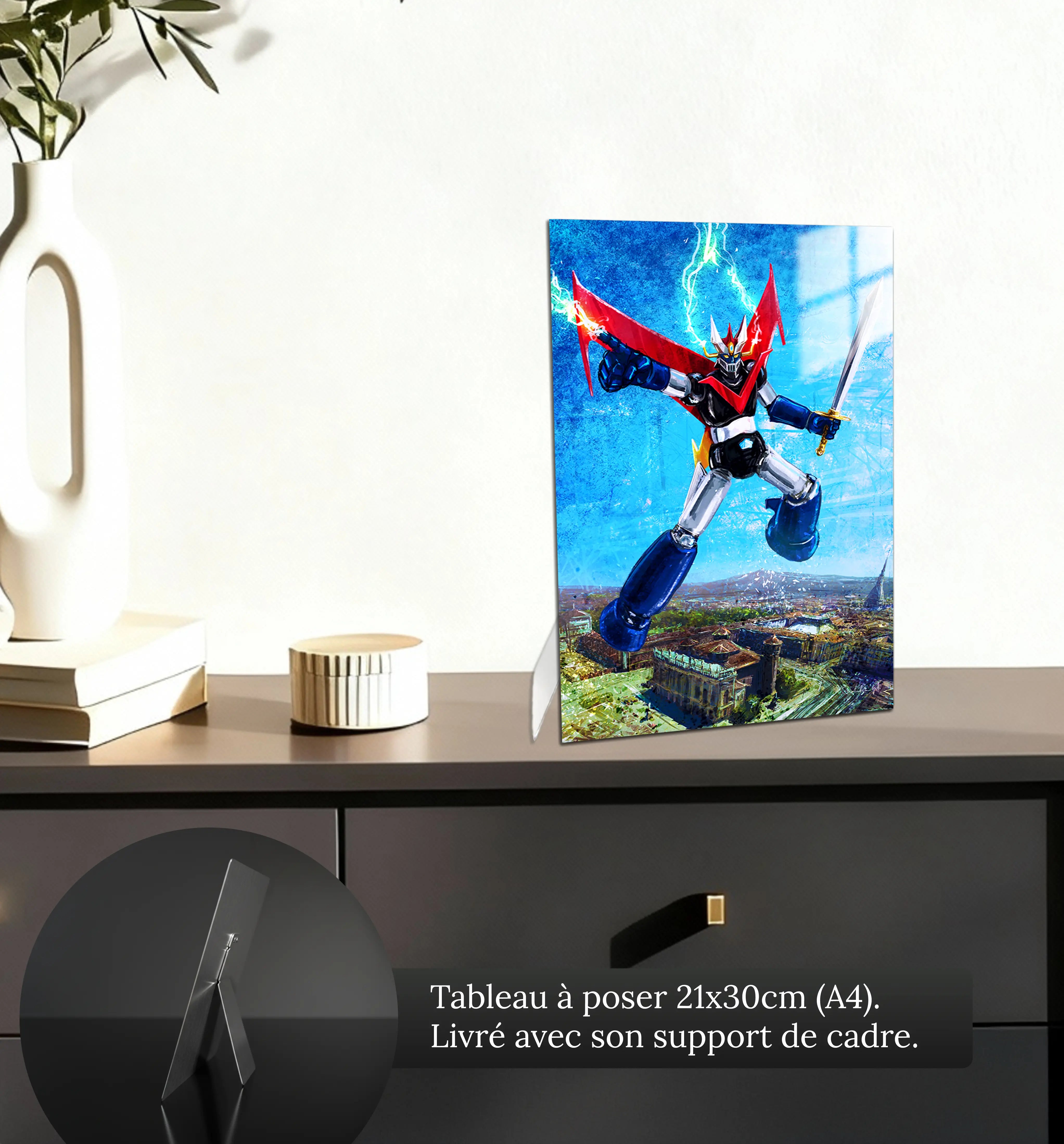 tableau-great-mazinger-turin-petit-format-a-poser-sur-meuble | DreamWay
