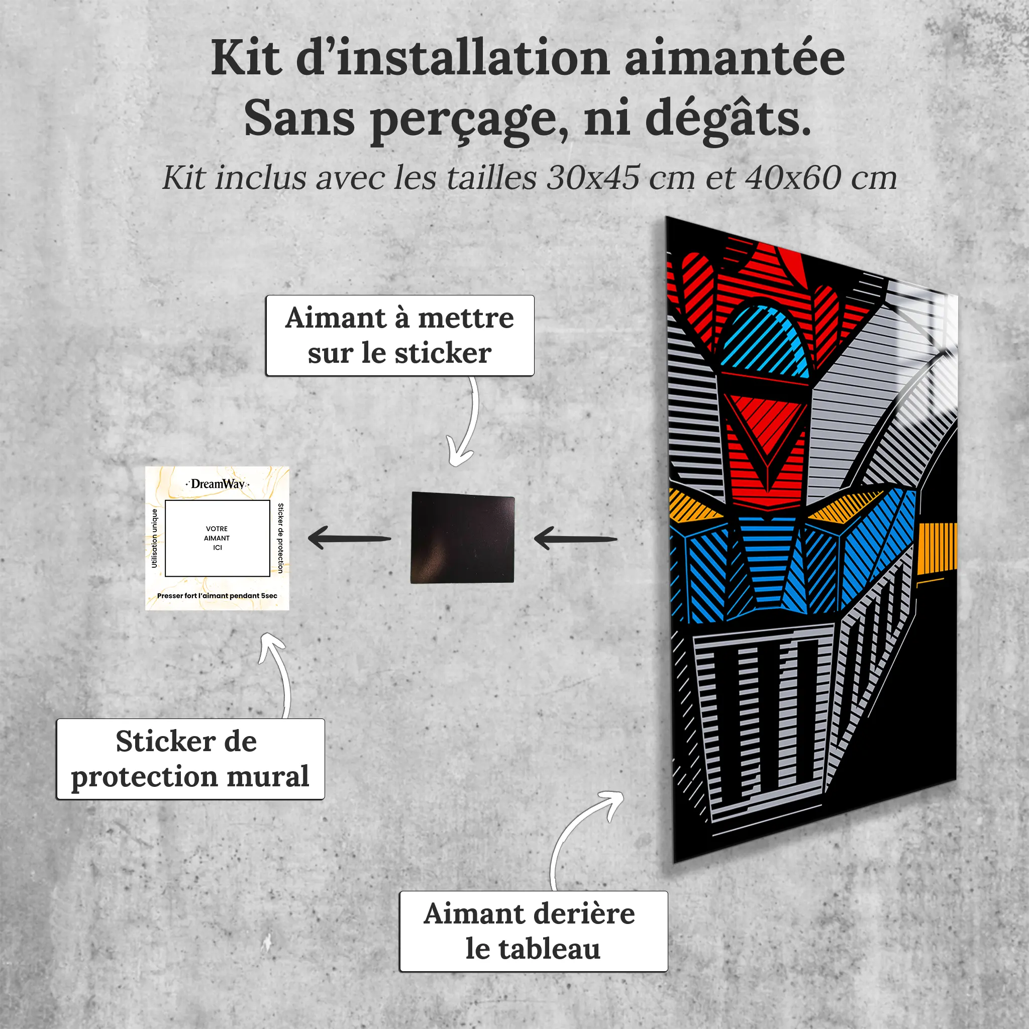 tableau-great-mazinger-z-visage-avec-installation-aimantee | DreamWay