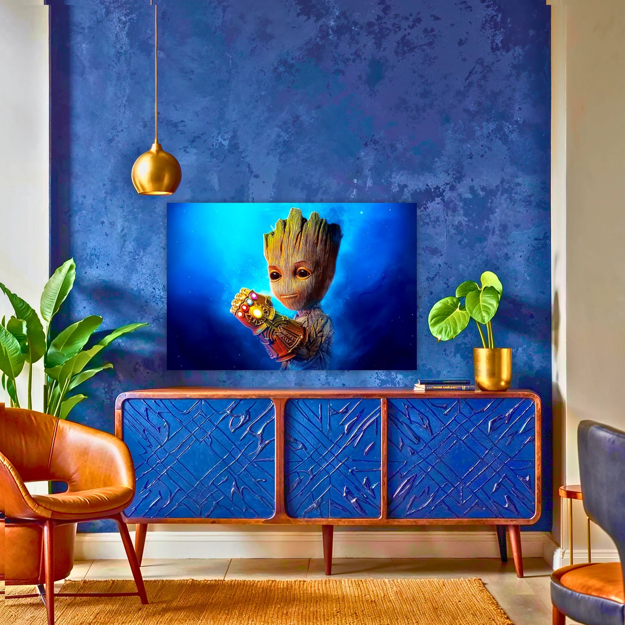 Tableau Groot Et Main De Thanos