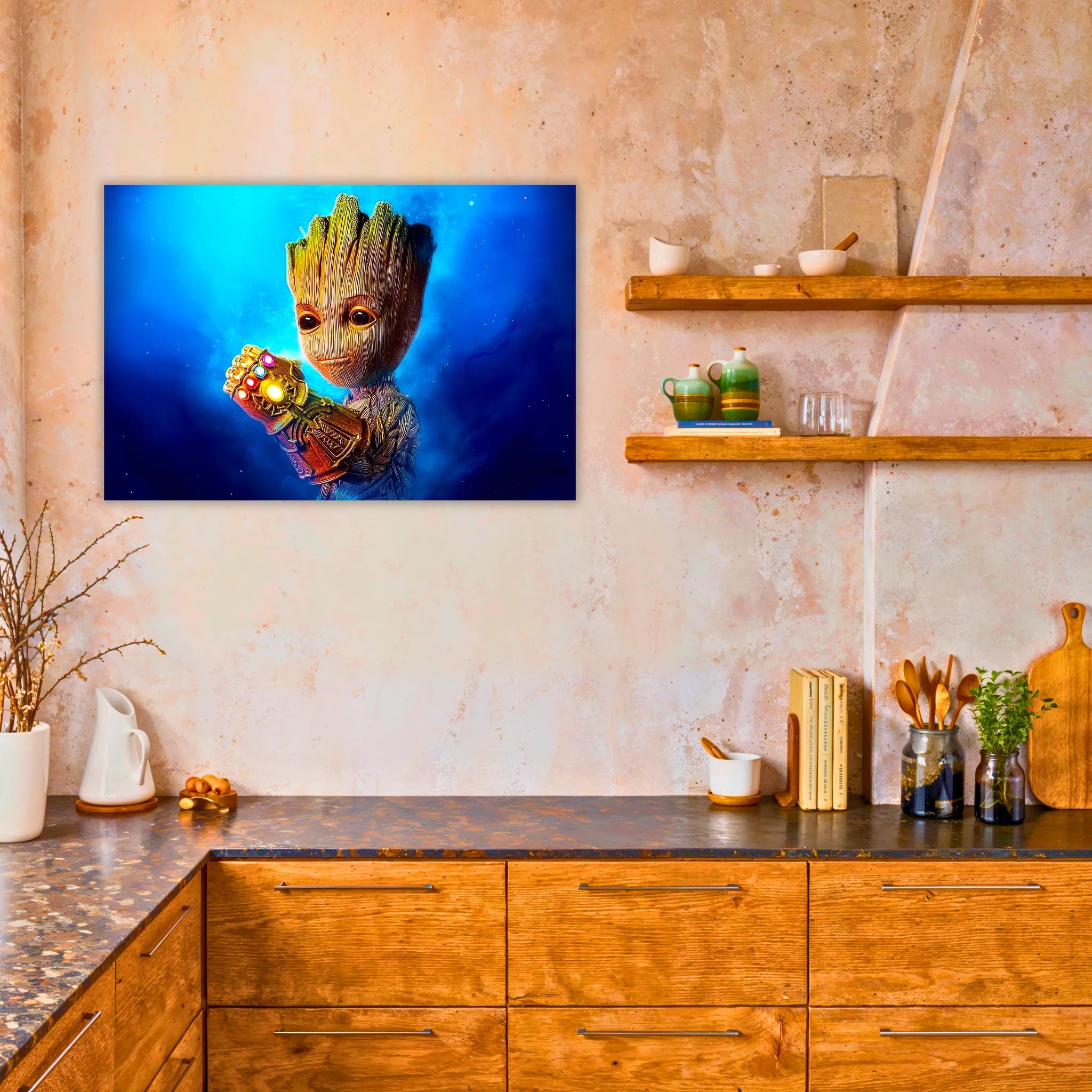 Tableau Groot Et Main De Thanos