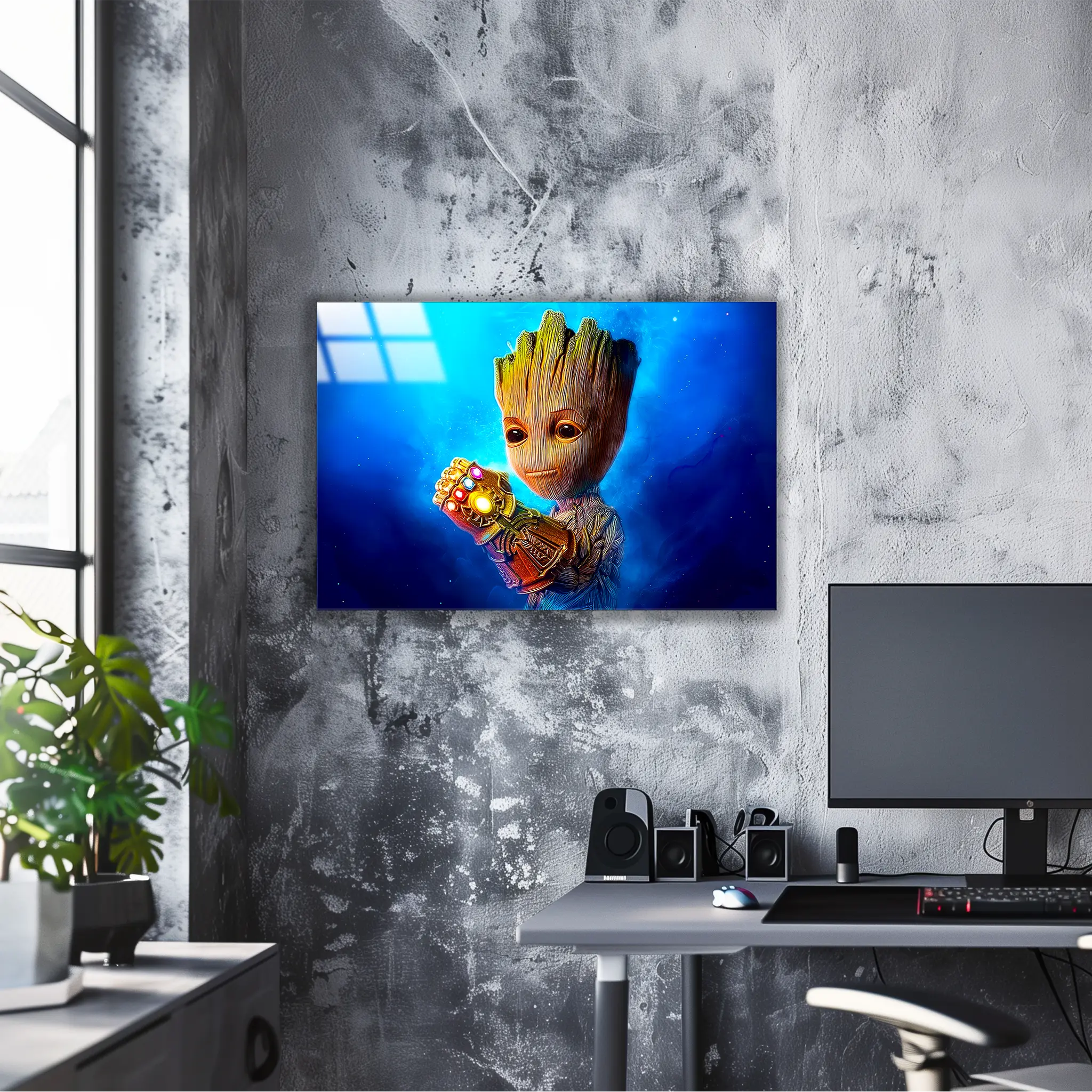 tableau-groot-main-de-thanos-dans-le-bureau | DreamWay
