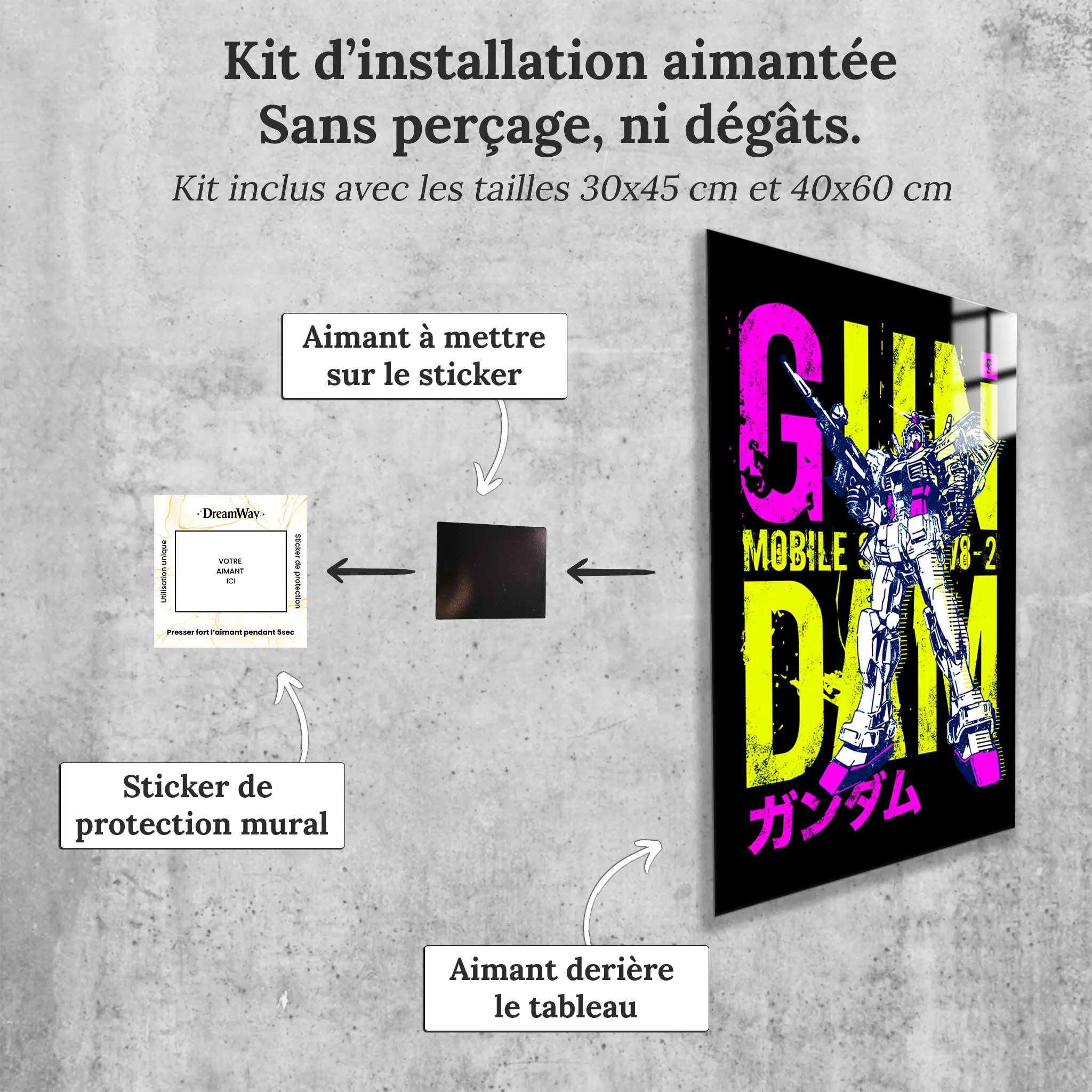 tableau-gundam-avec-installation-aimantee | DreamWay
