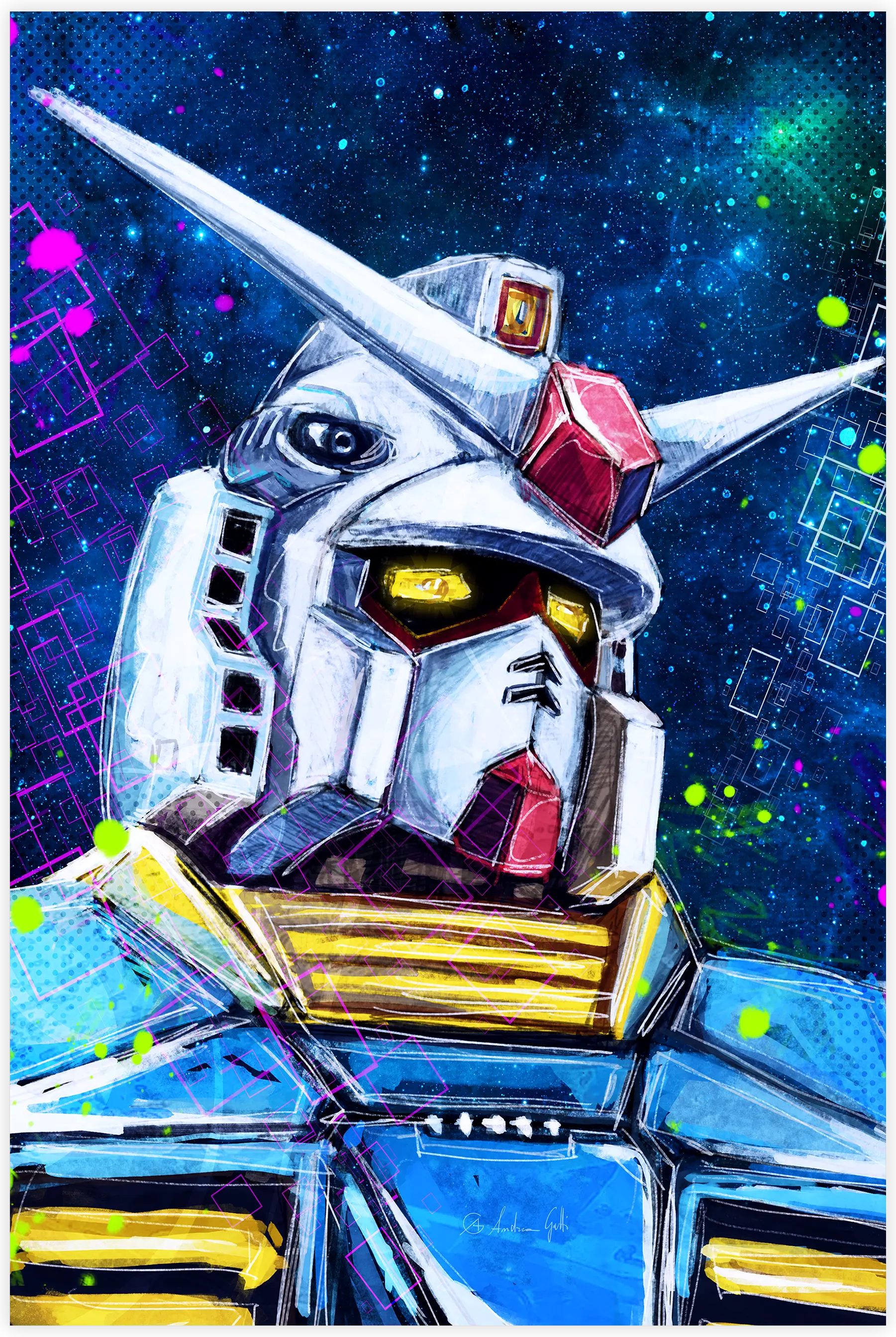 tableau-gundam-colore-portrait | DreamWay