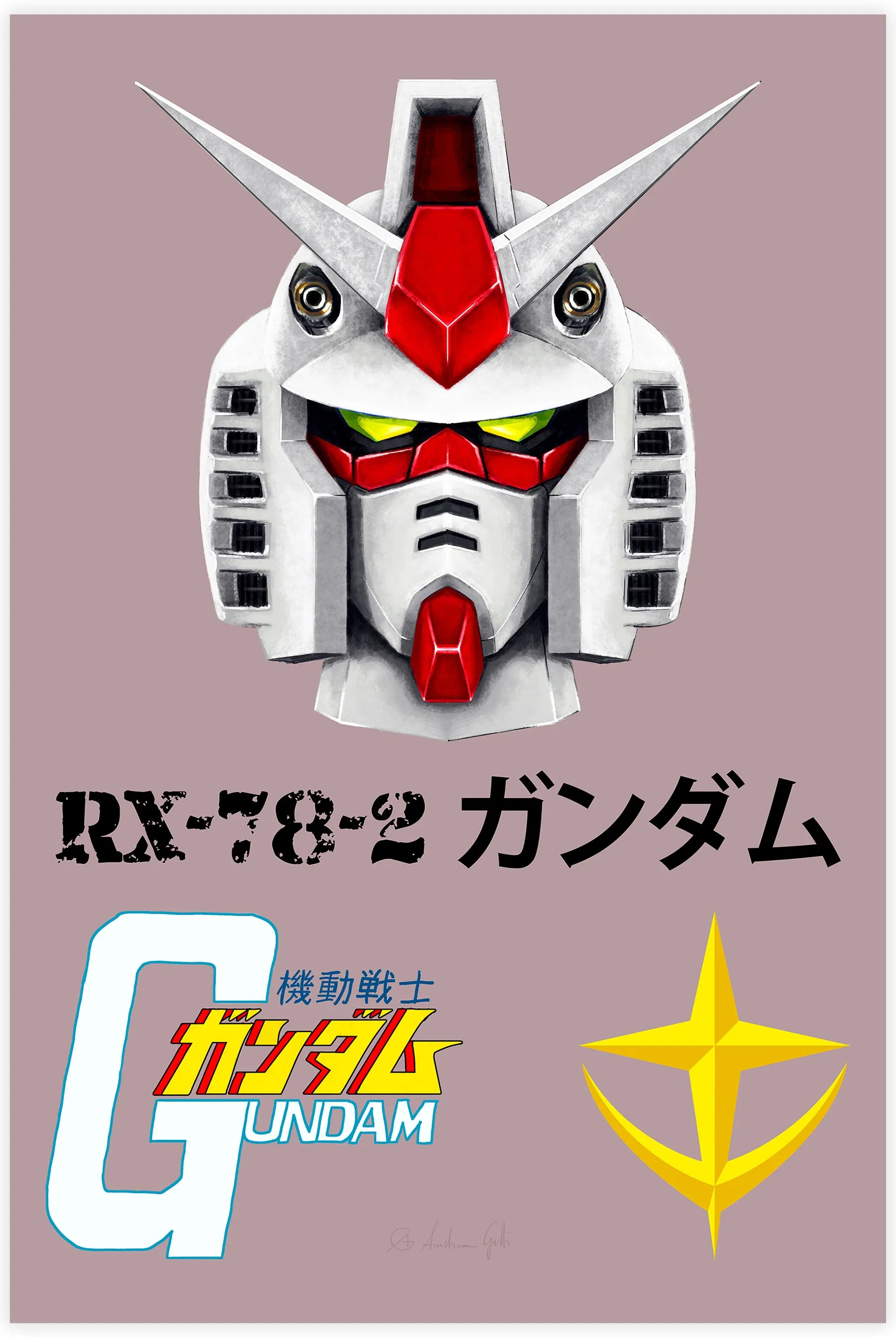 Tableau Gundam Gris
