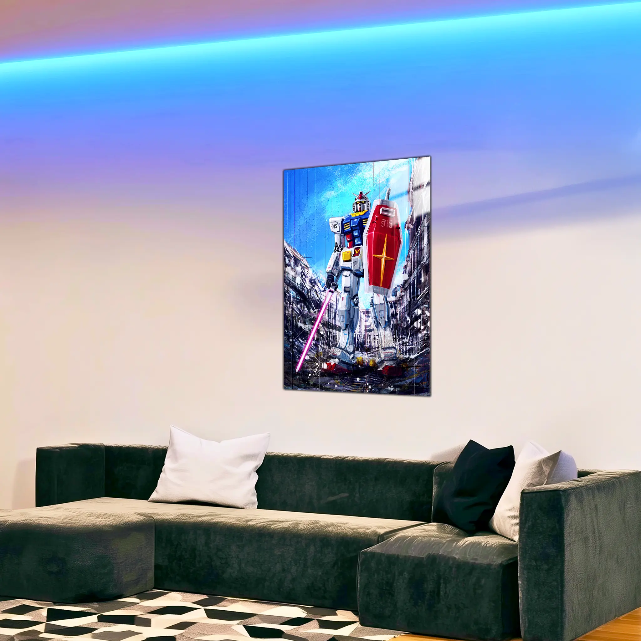 tableau-gundam-lingotto-turin-dans-le-salon | DreamWay