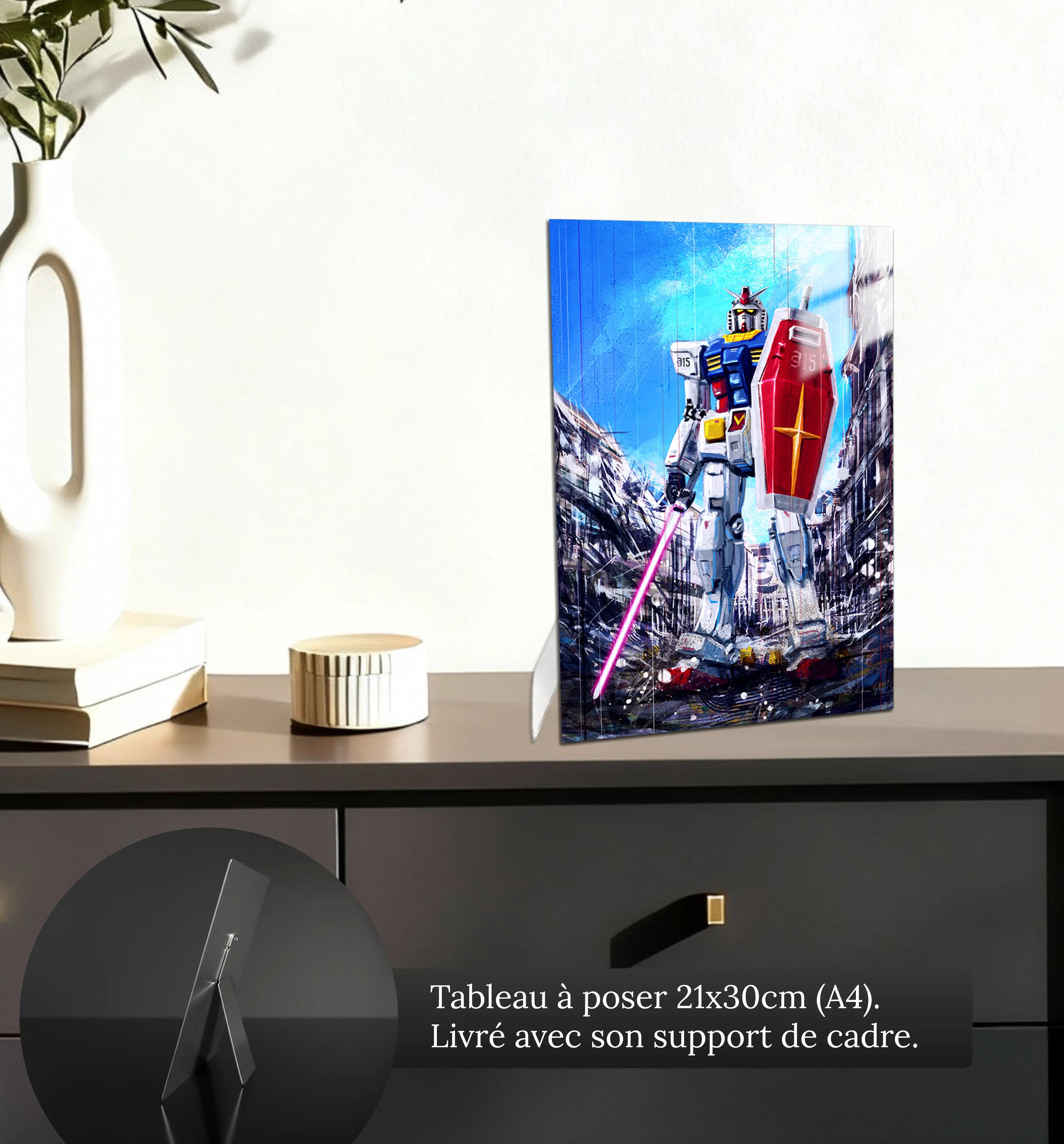 tableau-gundam-lingotto-turin-petit-format-a-poser-sur-meuble | DreamWay
