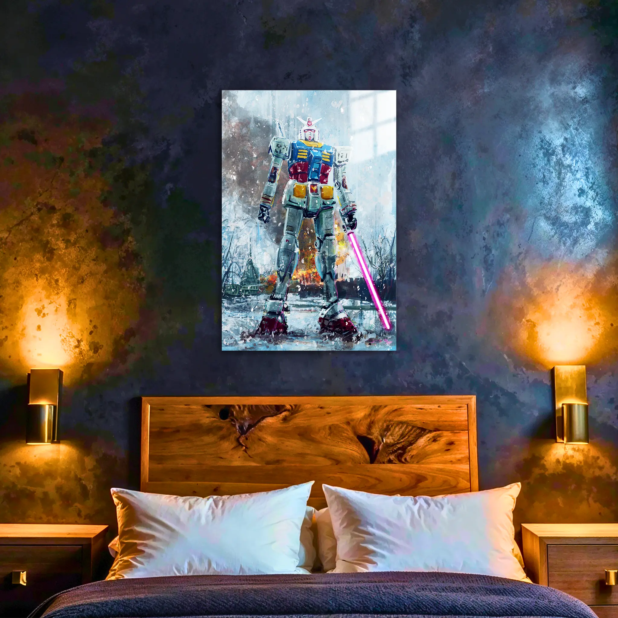 tableau-gundam-neige-turin-dans-la-chambre | DreamWay