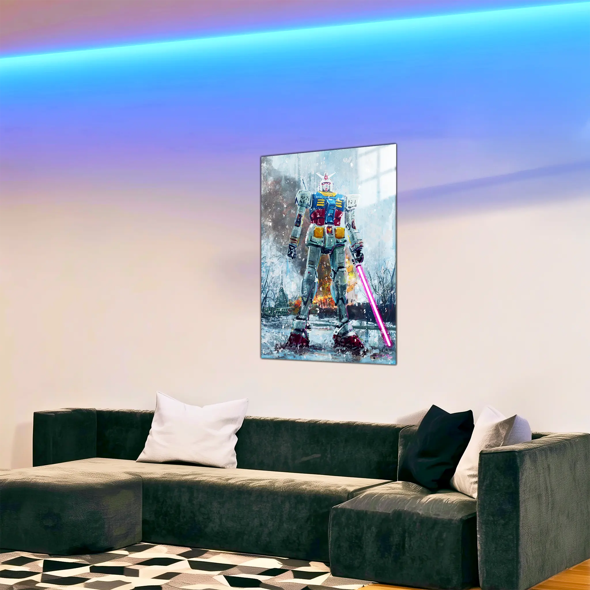 tableau-gundam-neige-turin-dans-le-salon | DreamWay