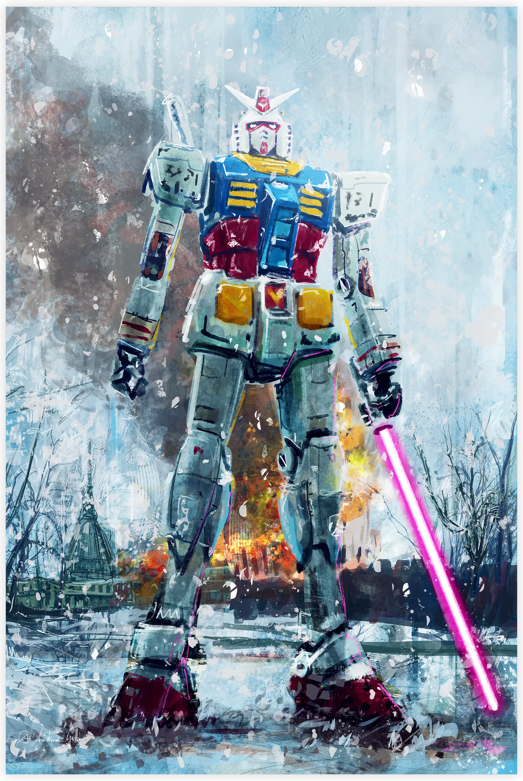 Tableau Gundam Neige Turin